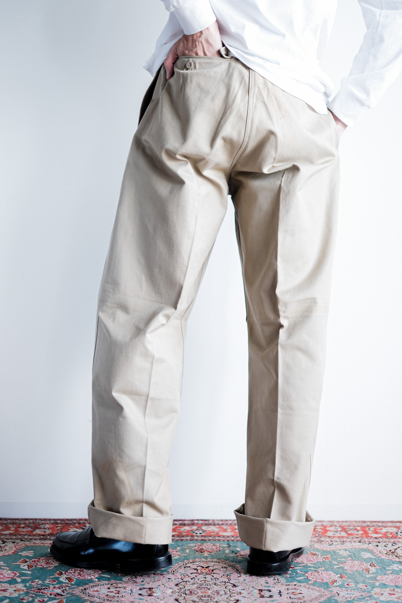 【~60's】French Army M52 Chino Trousers Size.32 "Dead Stock"