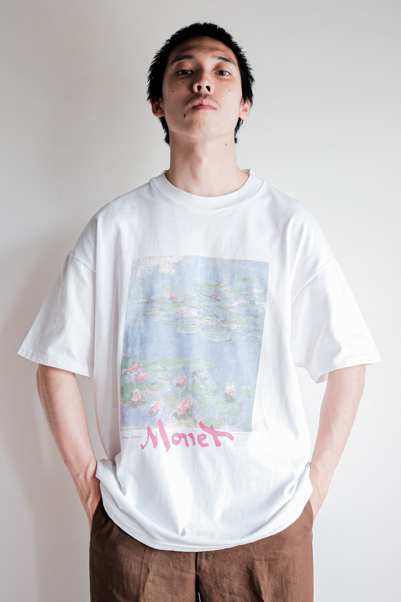 【~90's】Vintage Art Print T-shirt Size.XL "Claude Monet" "Water Lilies" "Made in U.S.A."