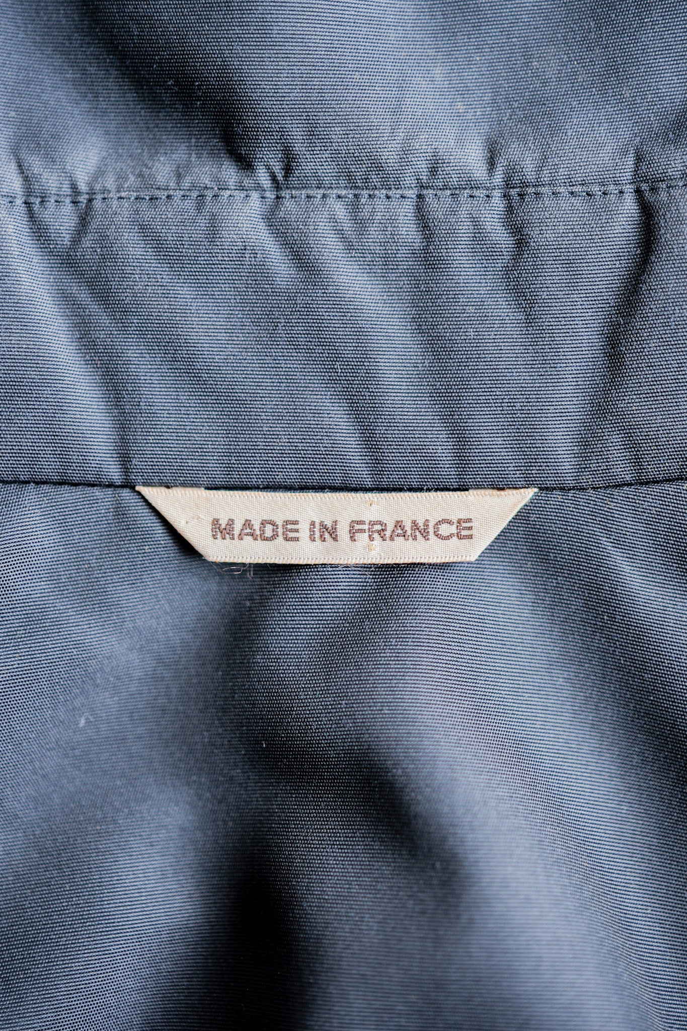【~90's】Old Hermès Paris Navy Polyamide Harf Coat Size.56