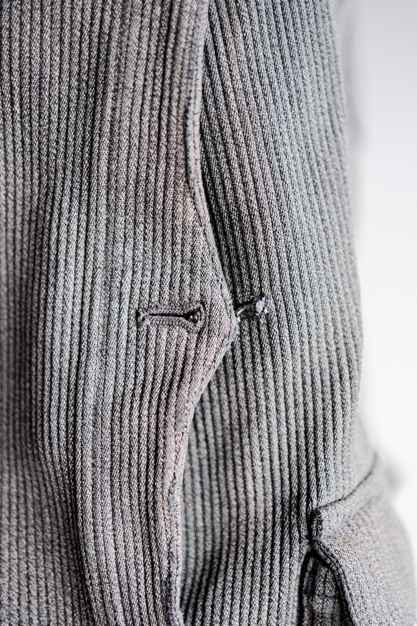 【~50's】French Vintage Gray Cotton Pique Hunting Jacket