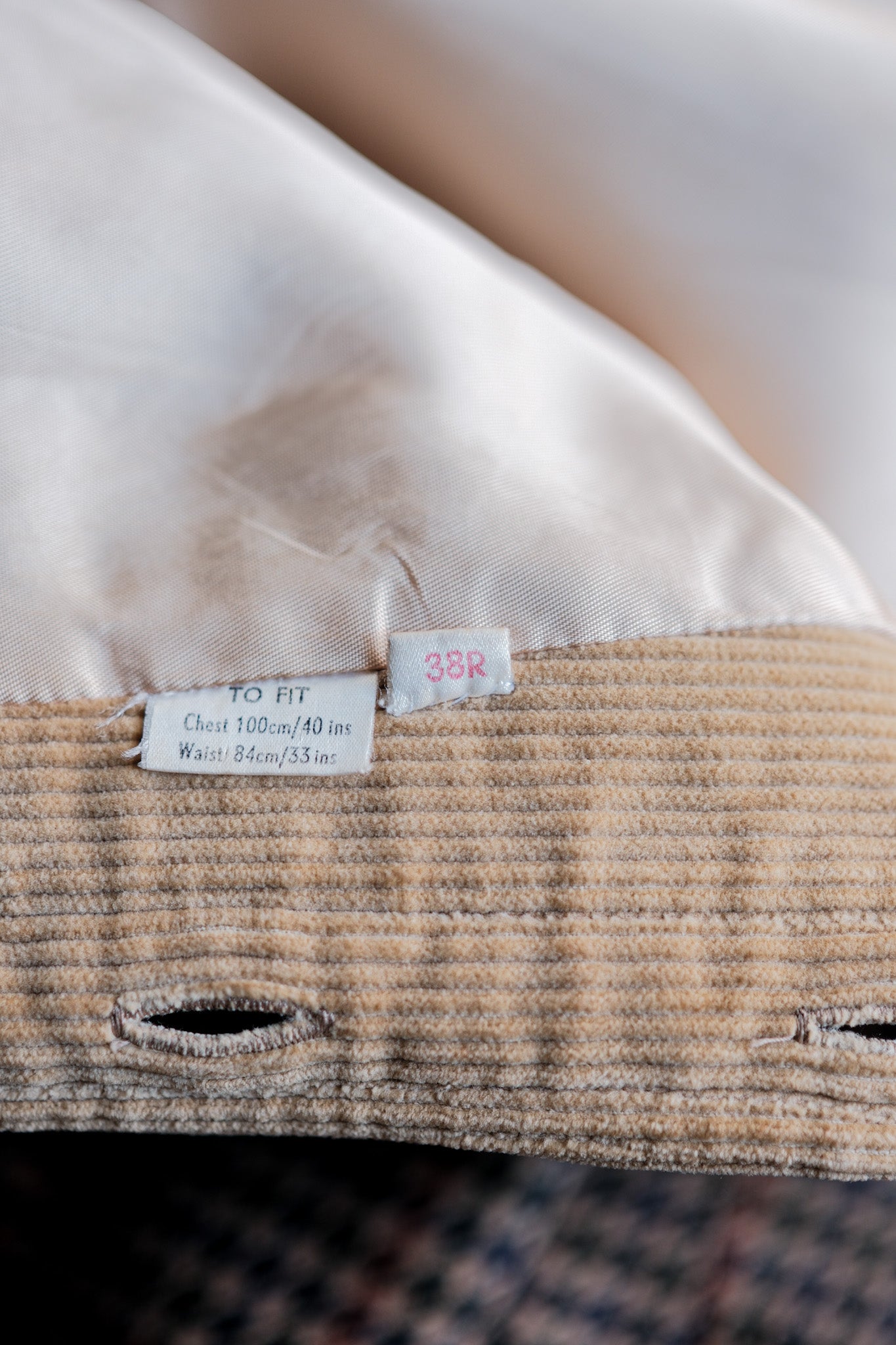 【~70's】British Vintage Houndstooth Wool Mix Jacket Size.38R "JAEGER"