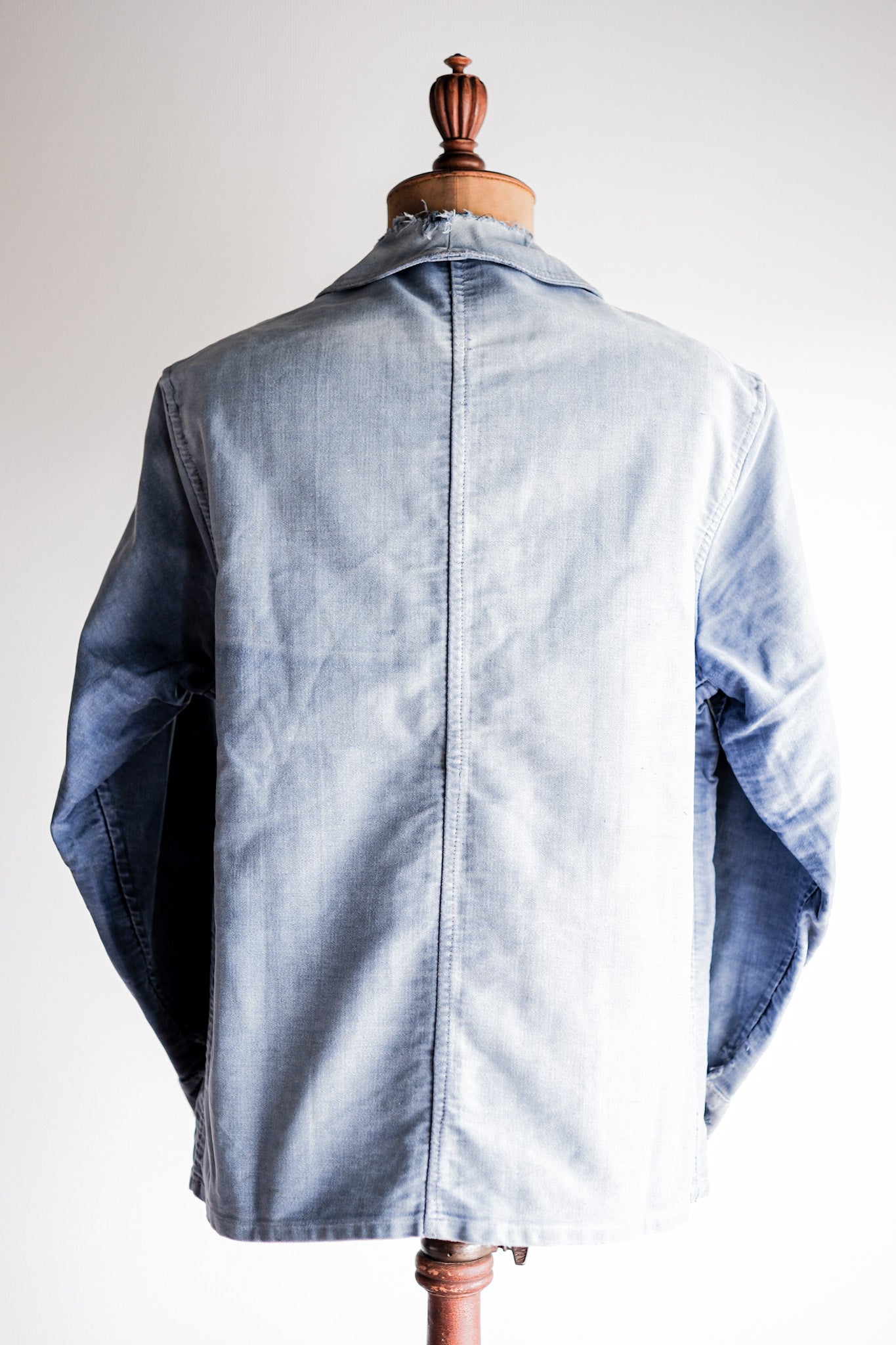 【~40's】French Vintage Blue Moleskin Work Jacket