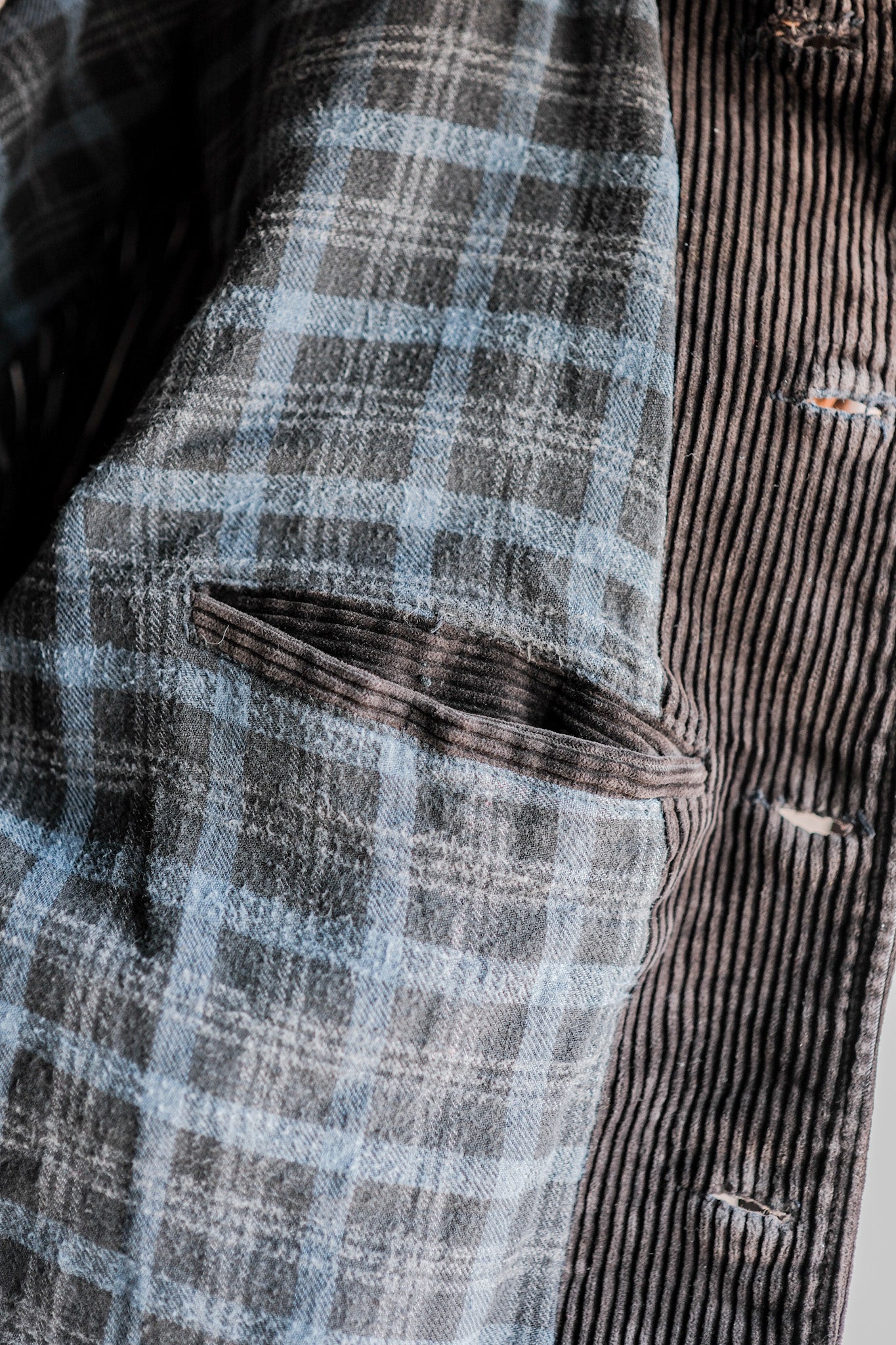 【~50's】French Vintage Dark Brown Corduroy Work Jacket