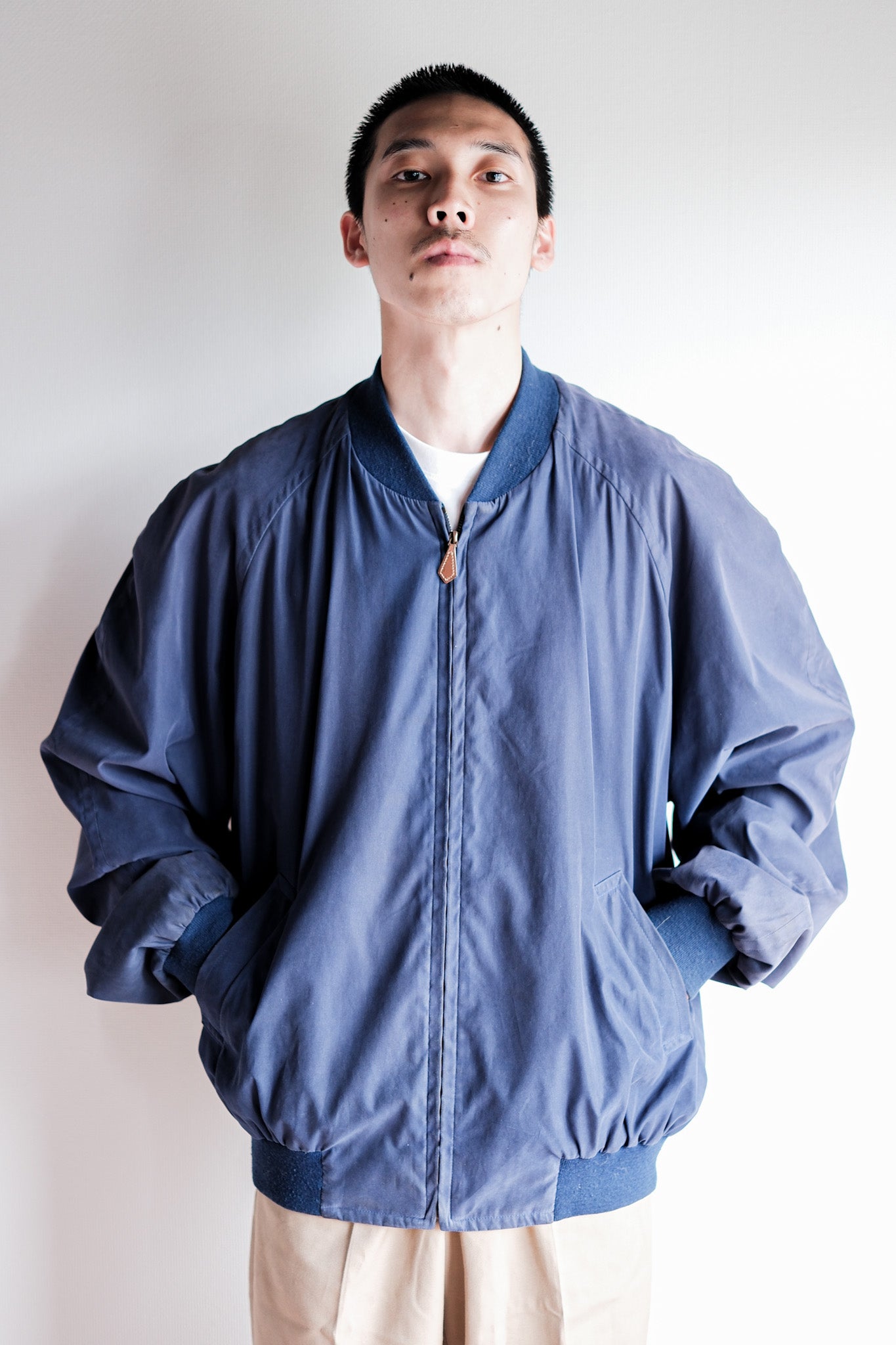 【~80's】Old Hermès Paris Zip Up Blouson Size.54