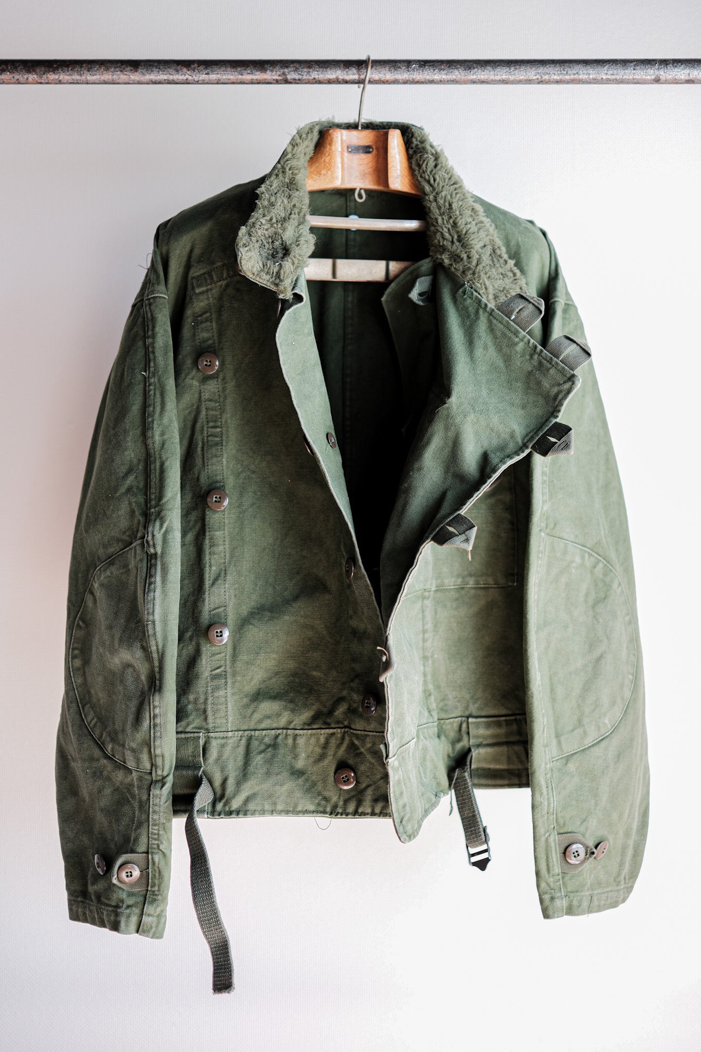 【~60's】Swedish Army Dispatch Rider Motorcycle Jacket Size.C56