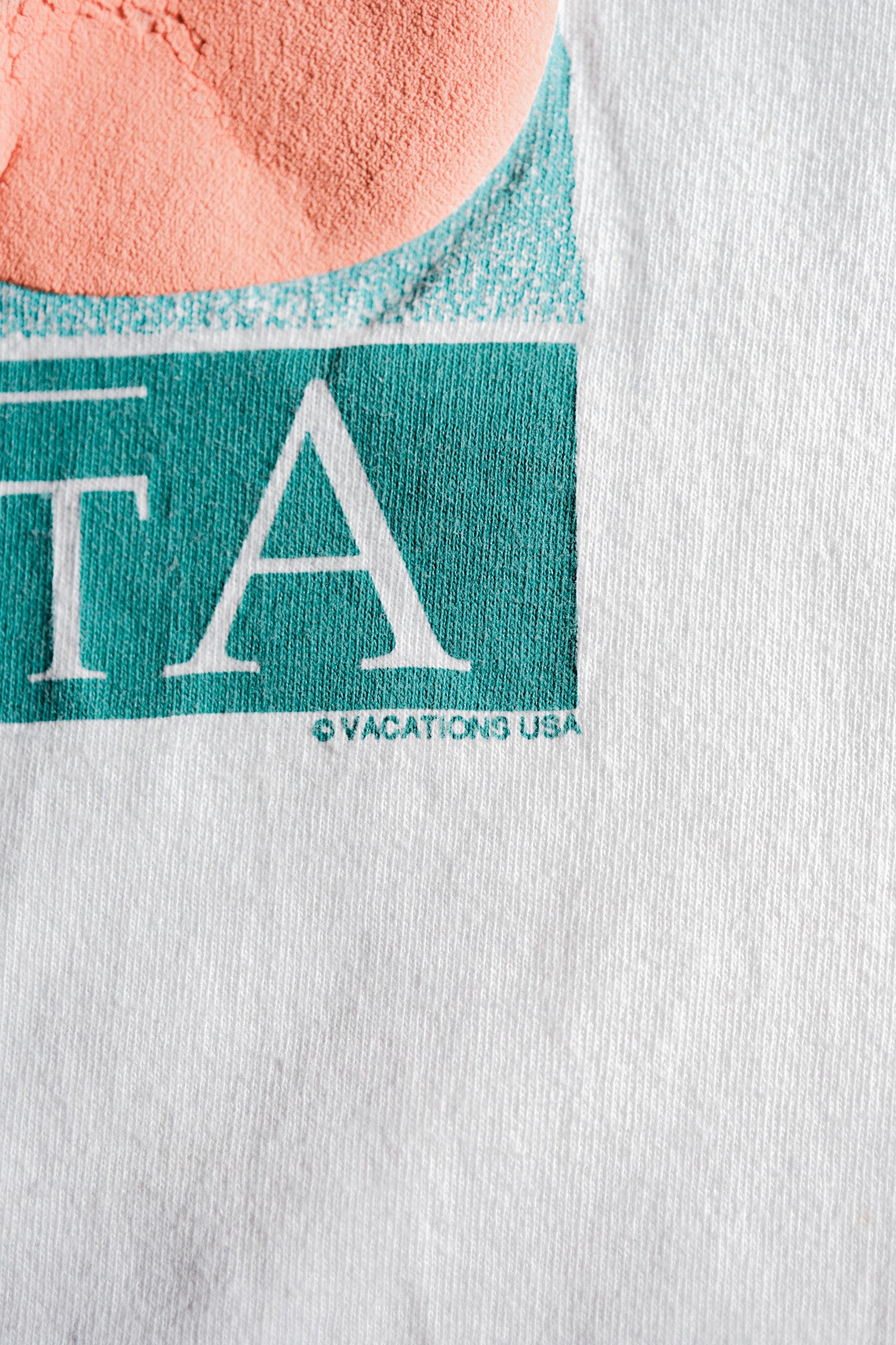 【~90's】Vintage Graphic Print T-shirt Size.XL "LIFE'S A PEACH" "Made in U.S.A."