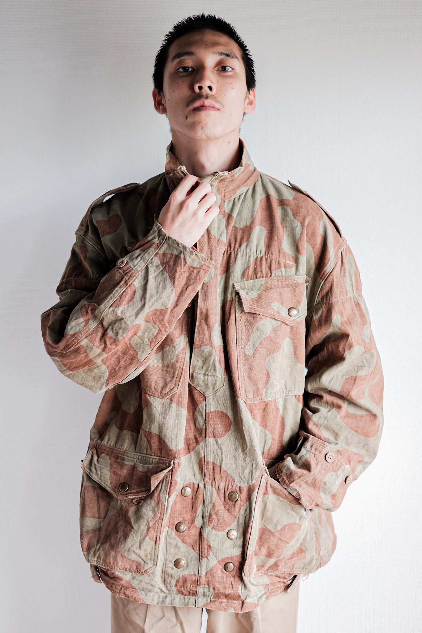 【~50's】Belgium Army Bataillon de Corée Camouflage Denison Smock