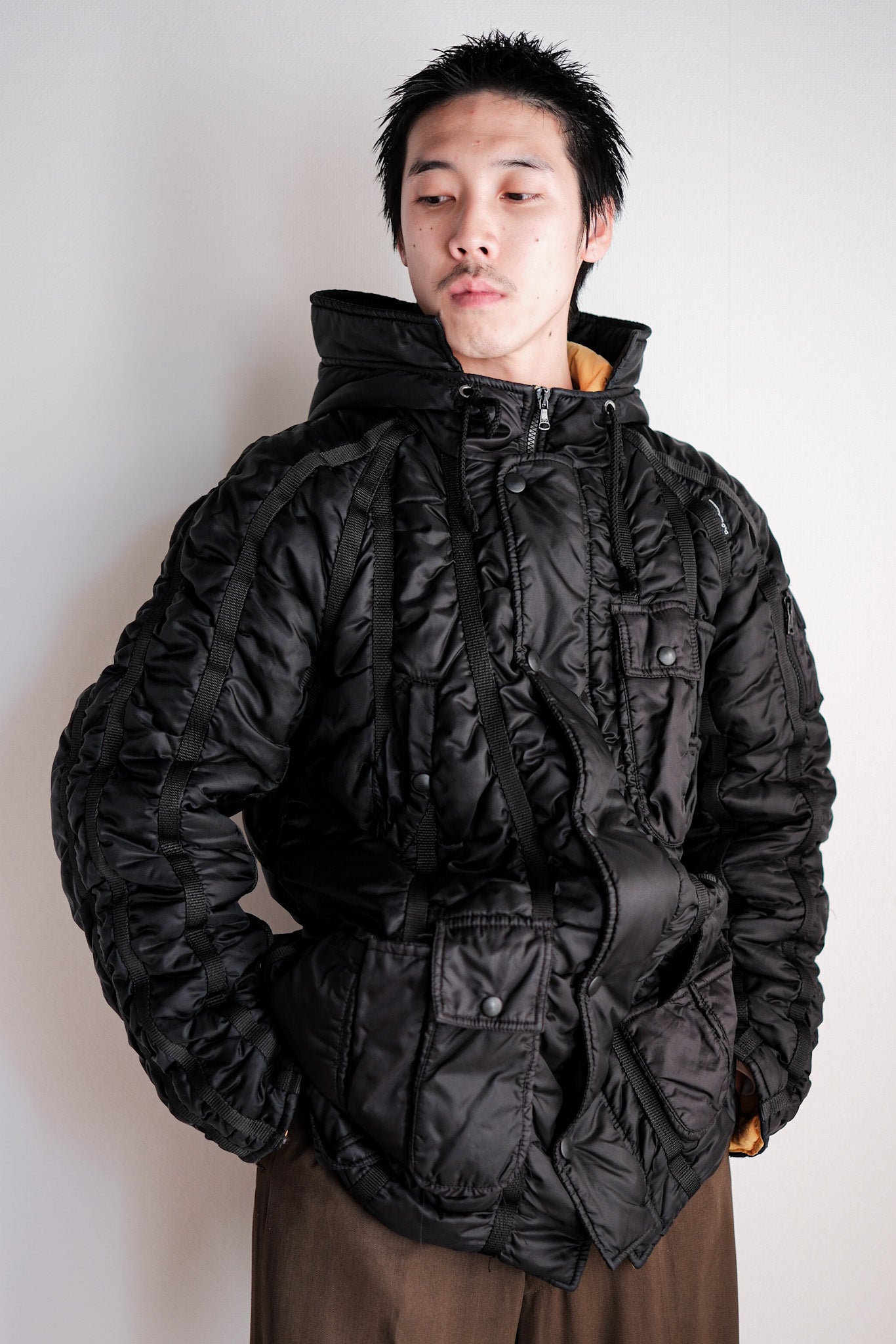 【~00's】Old DOLCE & GABBANA Multi Pocket Puffer Jacket Size.46