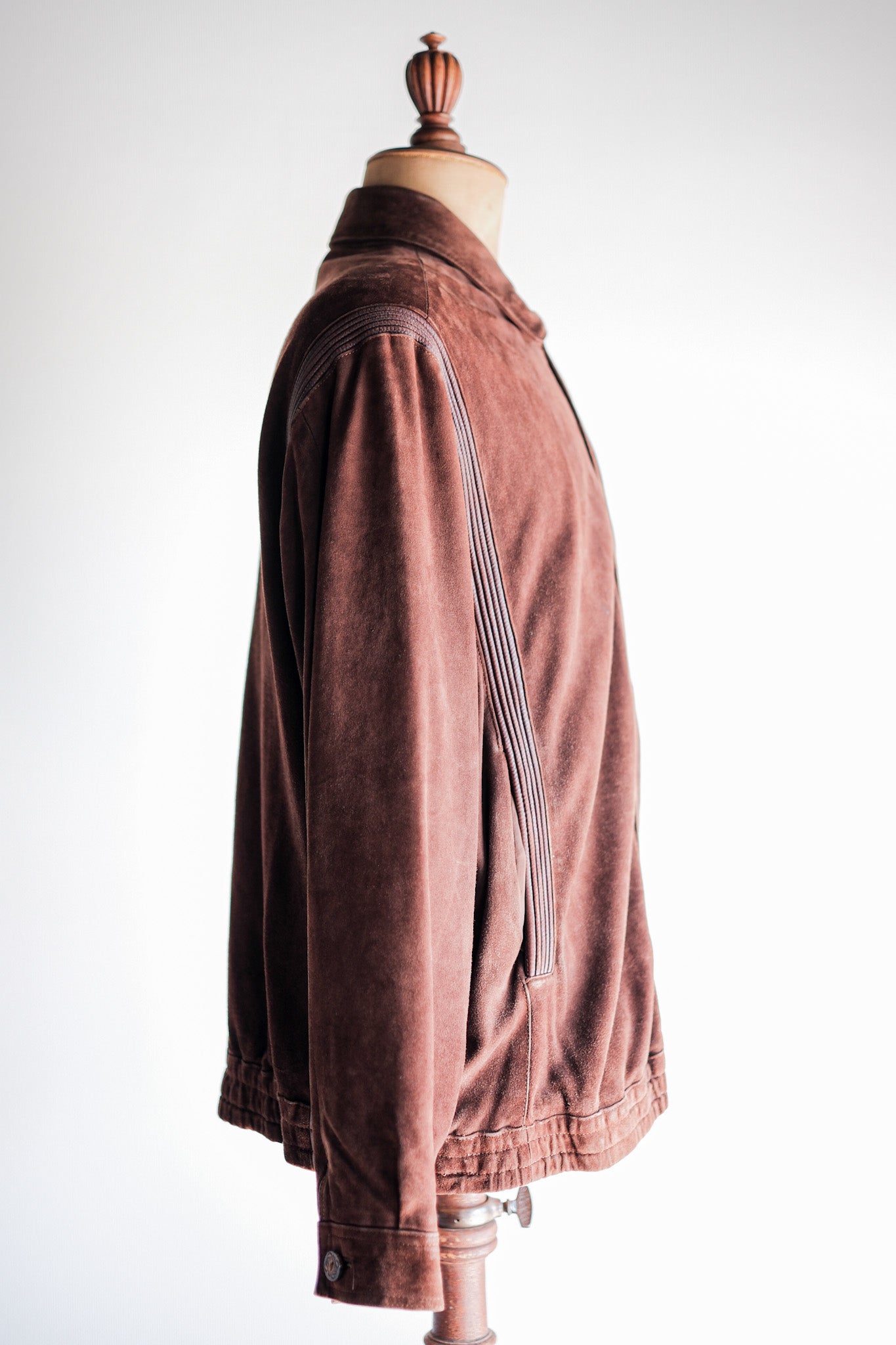 【~80’s】Old LOEWE Brown Suede Leather Jacket