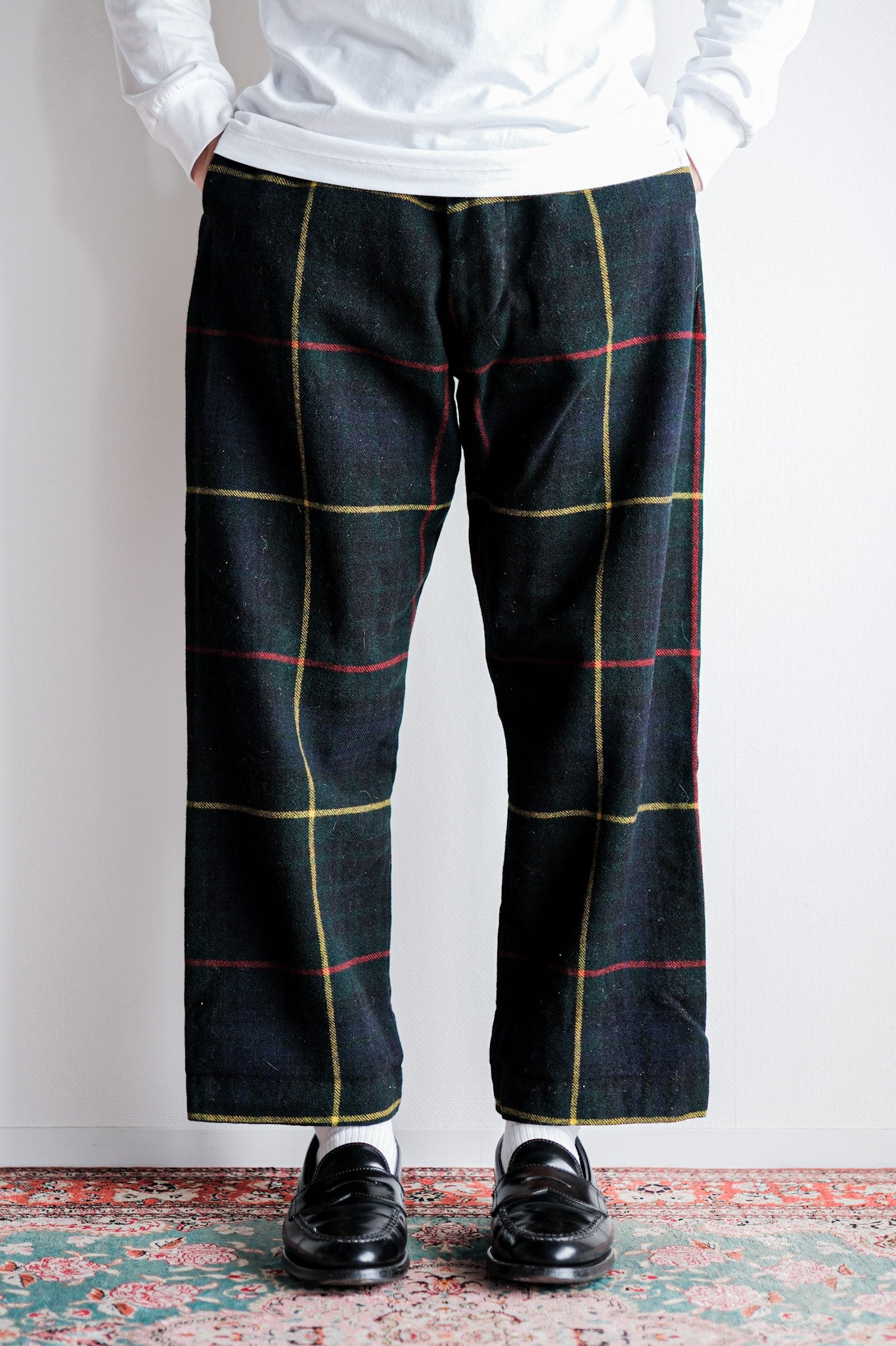 【~60's】Scottish Military Ceremony Wool Trousers Size.9