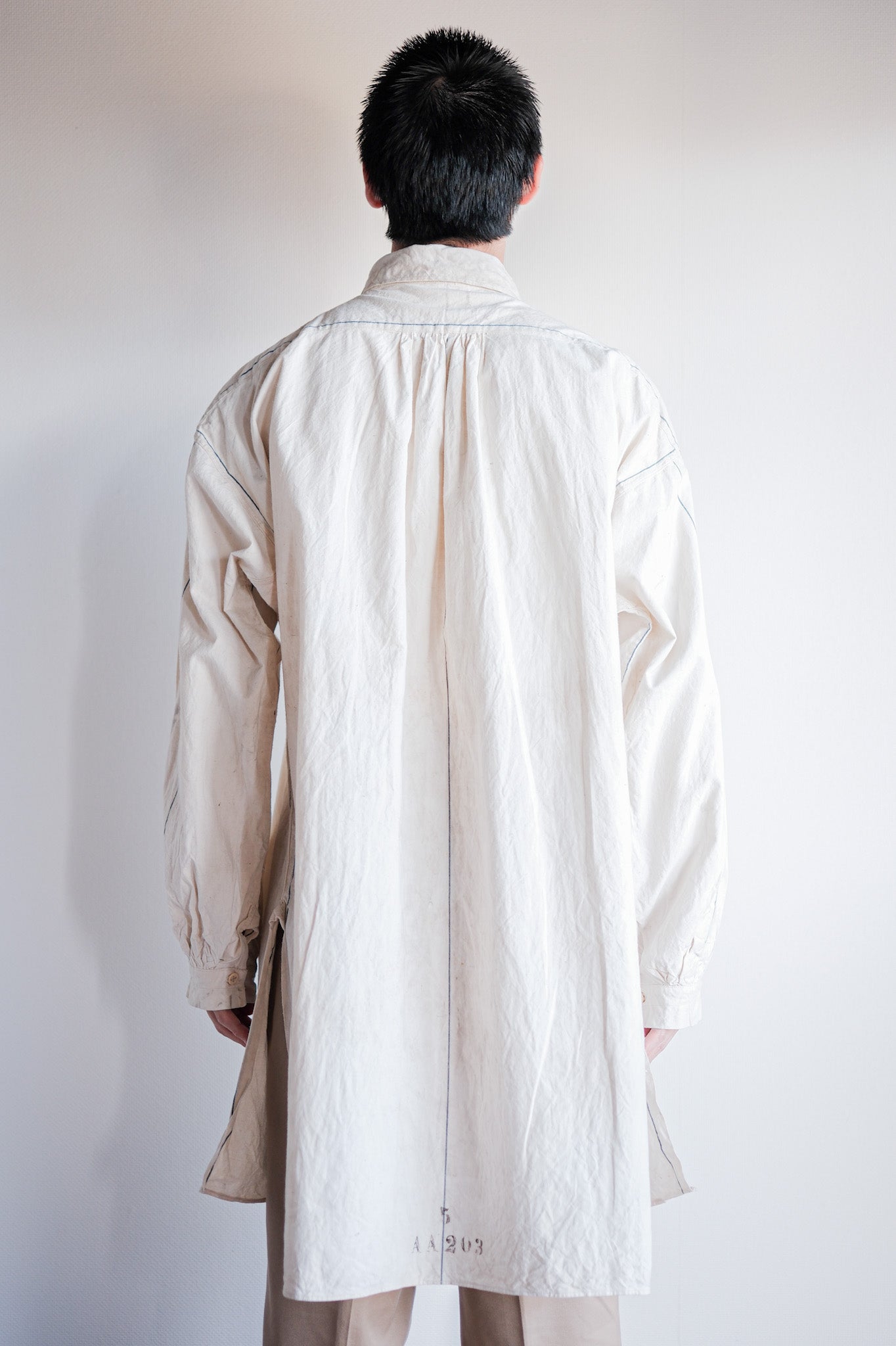 【Late 19th C】French Army of Africa Cotton Linen Coronial Shirt "Dead Stock"