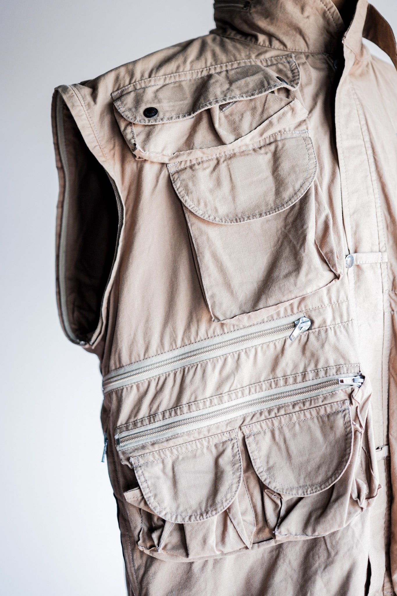 【~90's】Old Renoma Paris Multi Pocket Photographer Vest Size.48/50