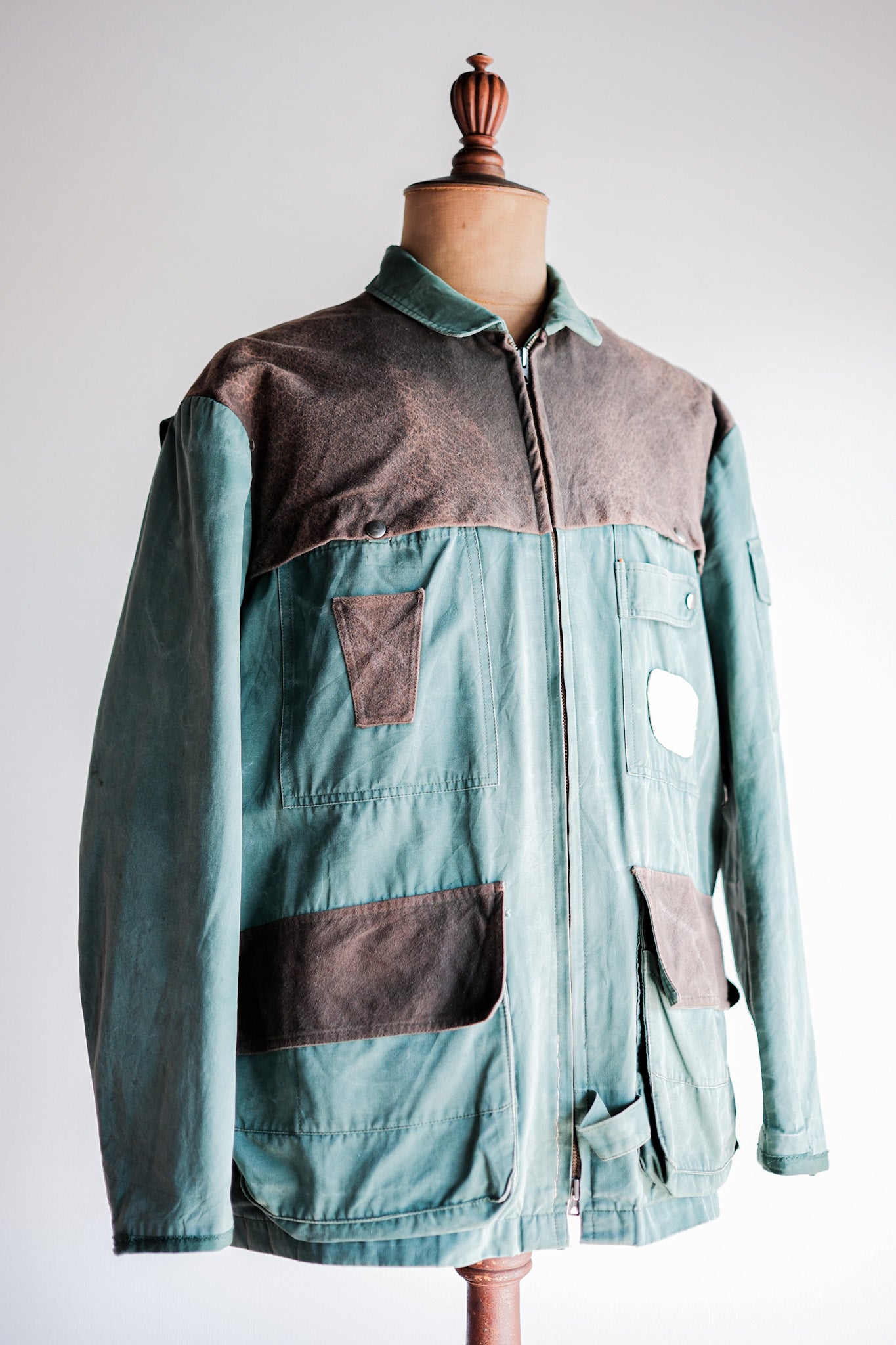 【~60's】French Vintage Hunting & Fishing Cotton Jacket Size.52 "L'ESQUIMAU"