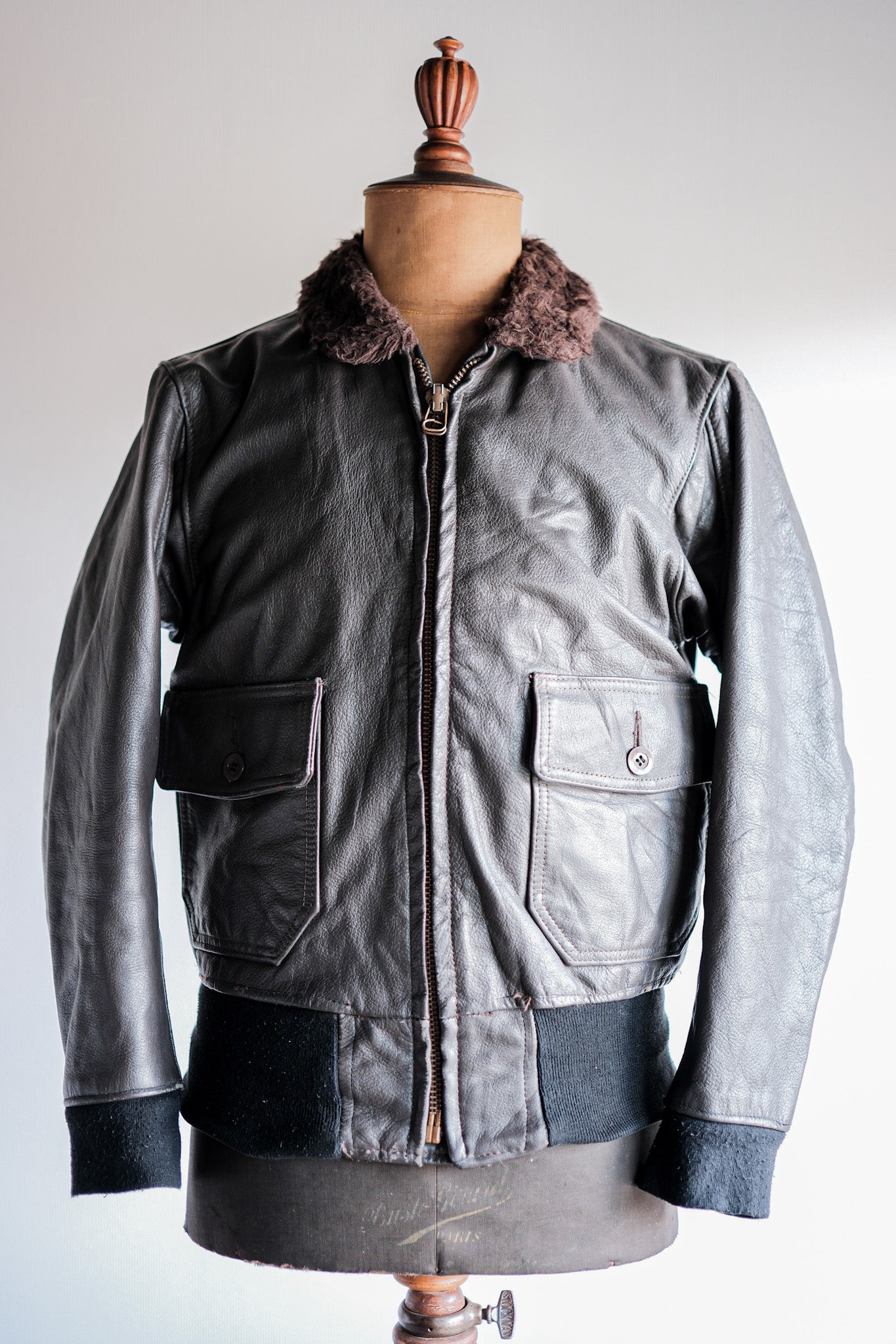 【~60's】U.S.NAVY G-1 Leather Flight Jacket Size.36