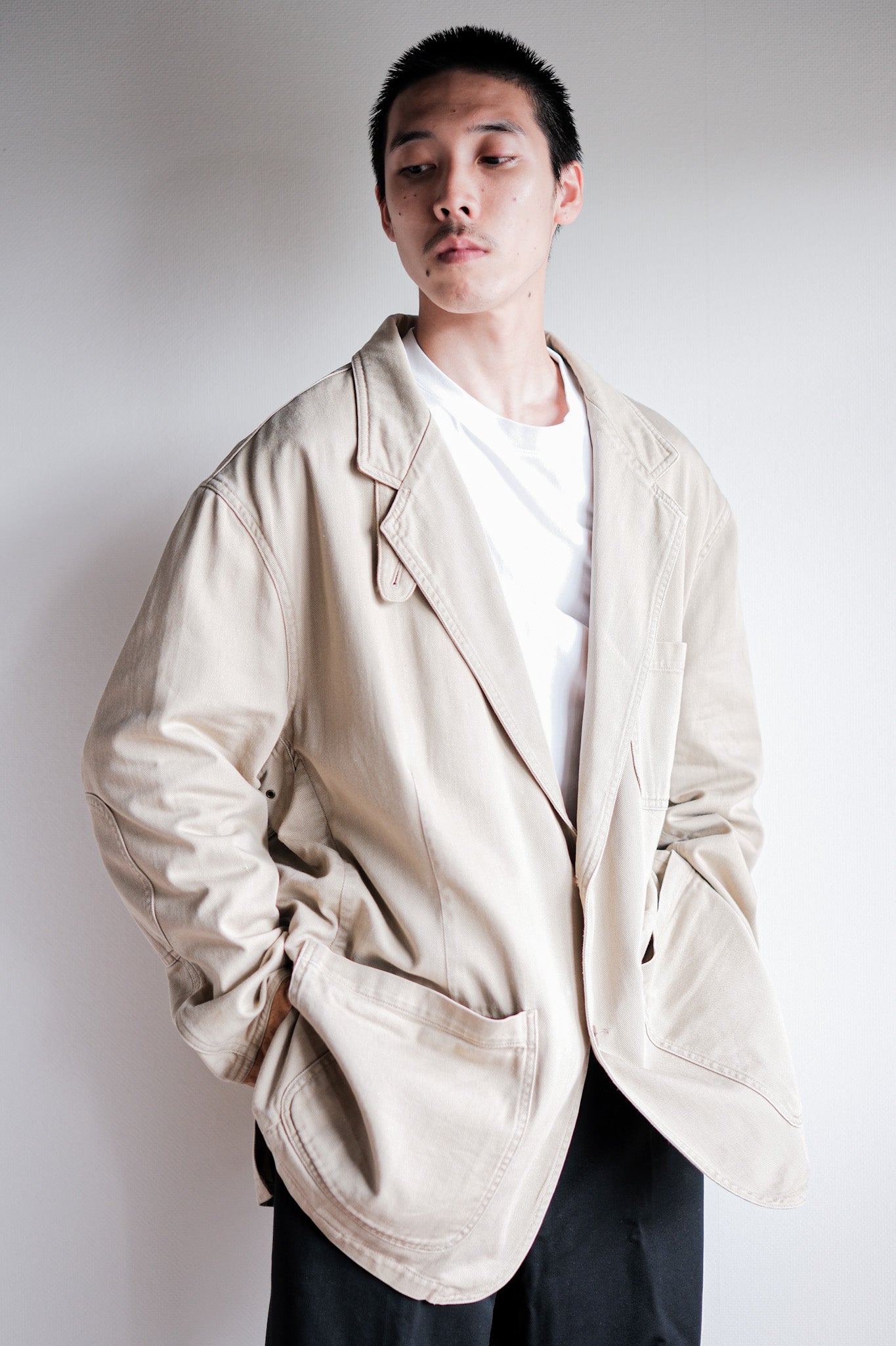 【~90's】Willis&Geiger Cotton Safari Jacket With Chin Strap Size.L