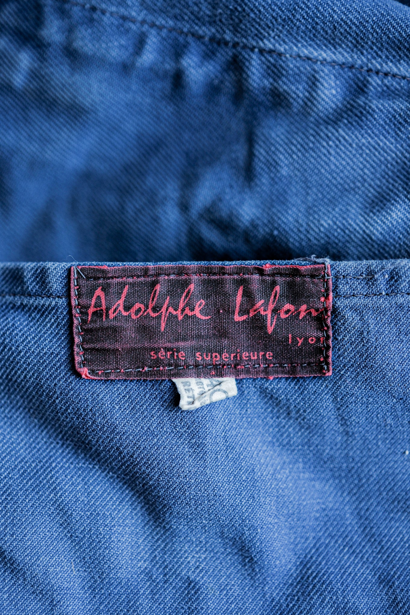 【~50’s】French Vintage Blue Cotton Twill Cyclist Jacket "Adolphe Lafont"