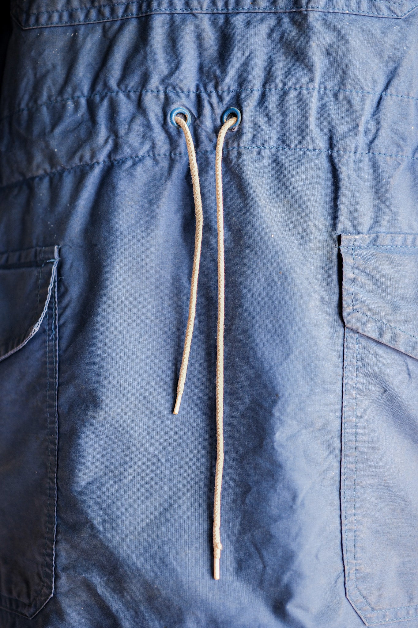 【~60's】British Vintage Blue Ventile Smock Size.LARGE "Blacks Of Greenock"