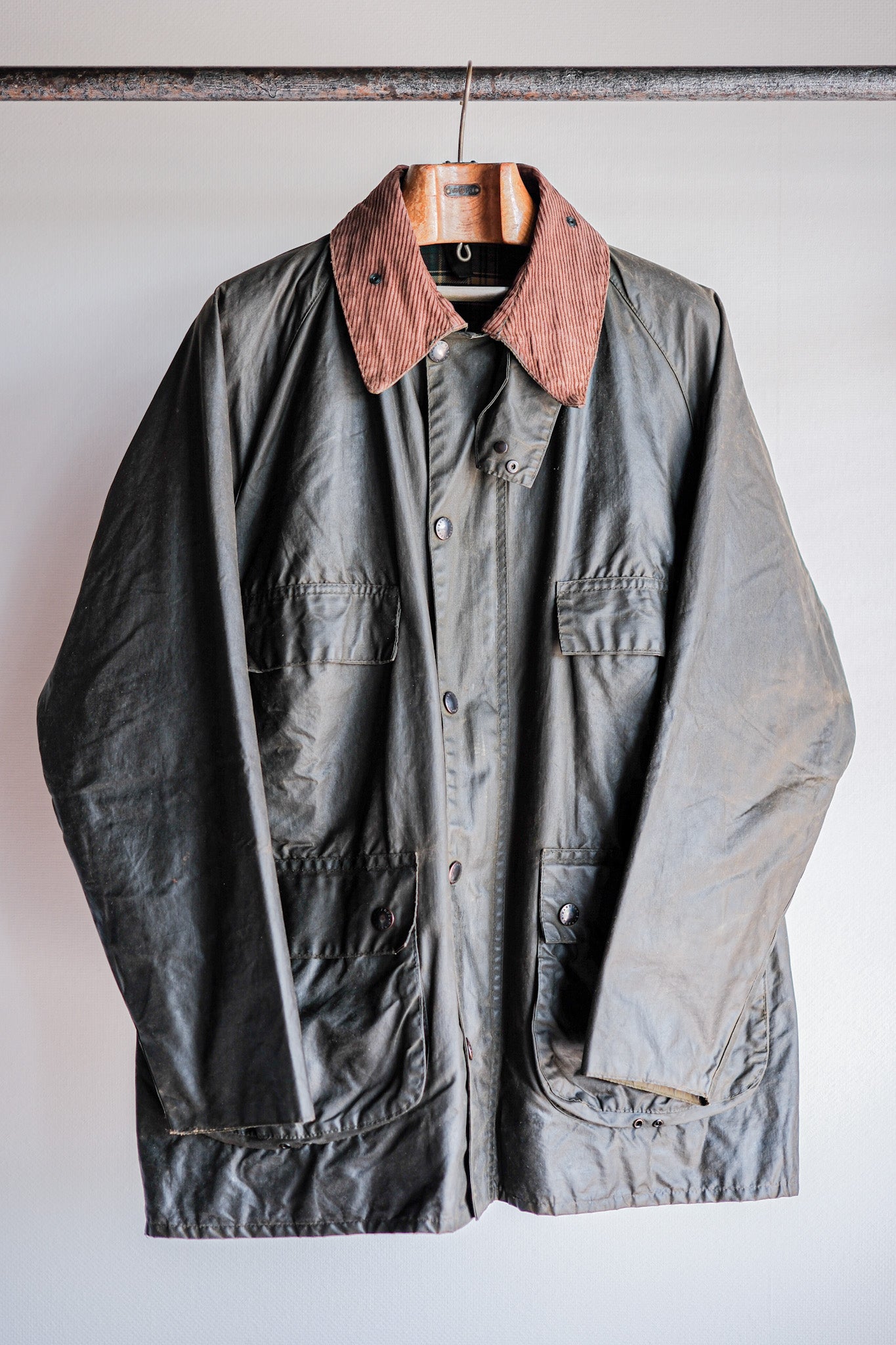 【~80's】Vintage Barbour "BEDALE" 2 Crest Size.42