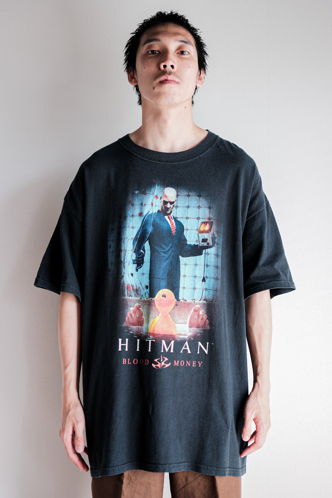 【~00's】Vintage Game Print T-shirt Size.XL "Hitman - Blood Money"