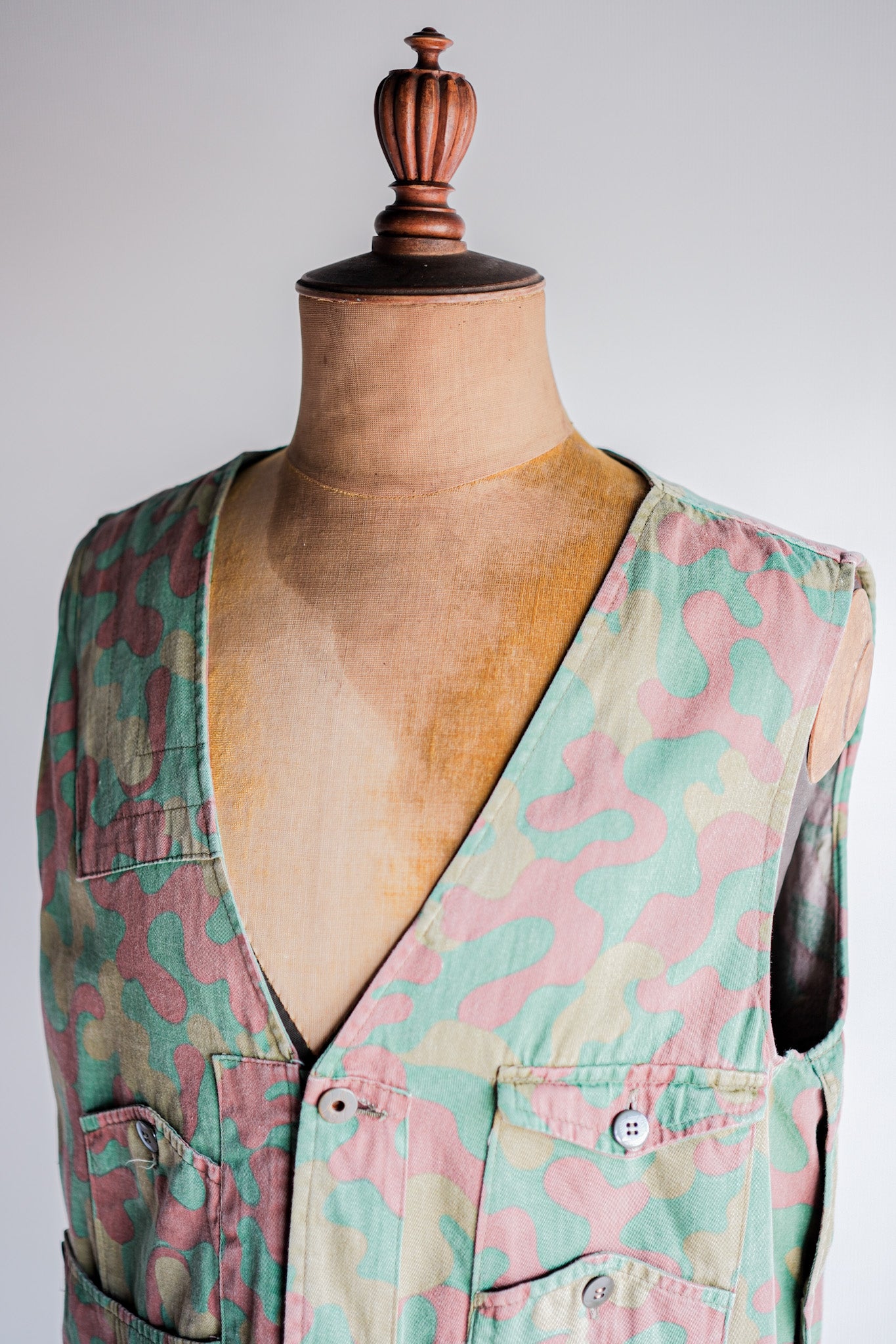 【~60's】Italian Vintage San Marco Camouflage Hunting Vest