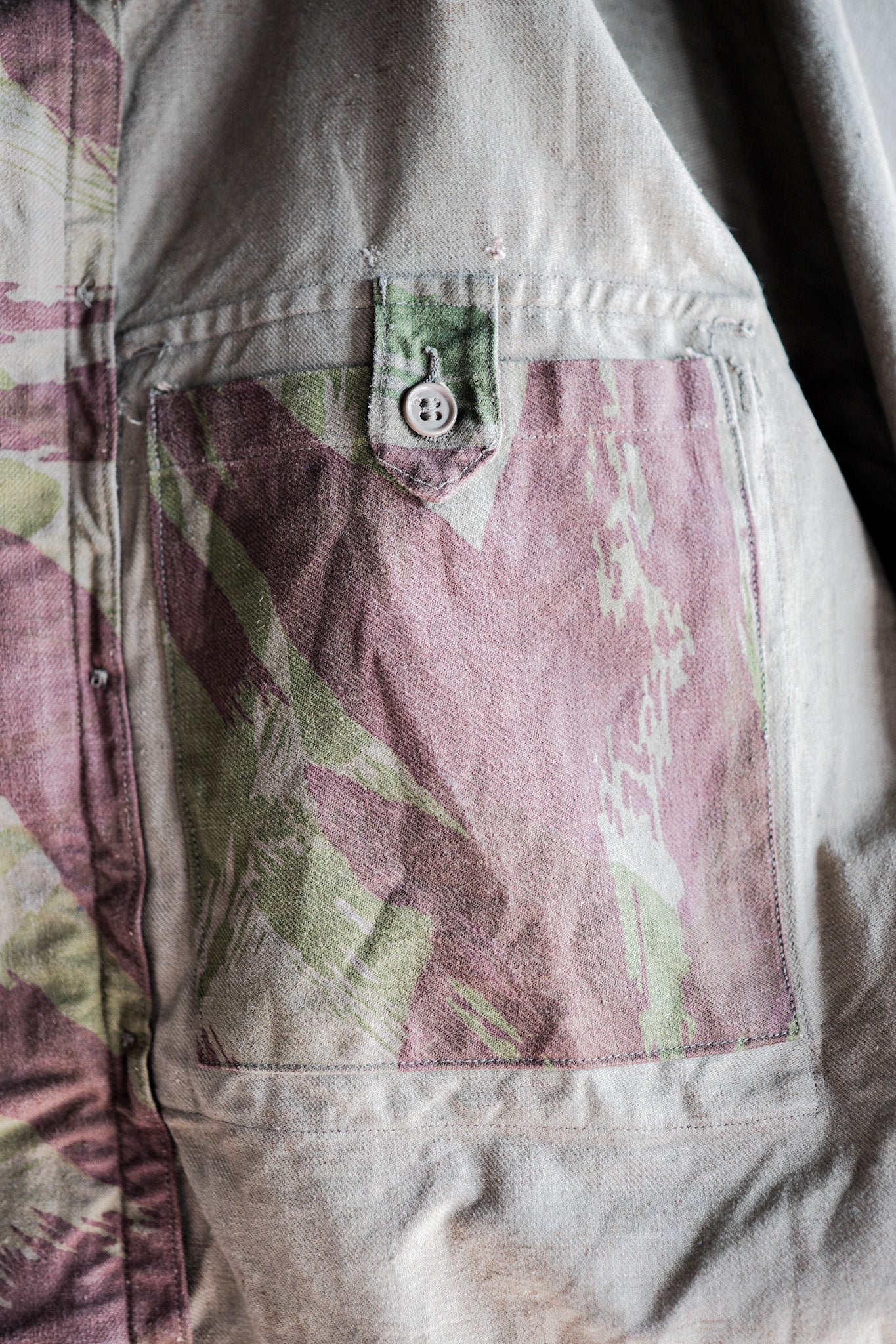 【~50's】French Army TAP47/52 Lizard Camouflage Paratrooper Jacket