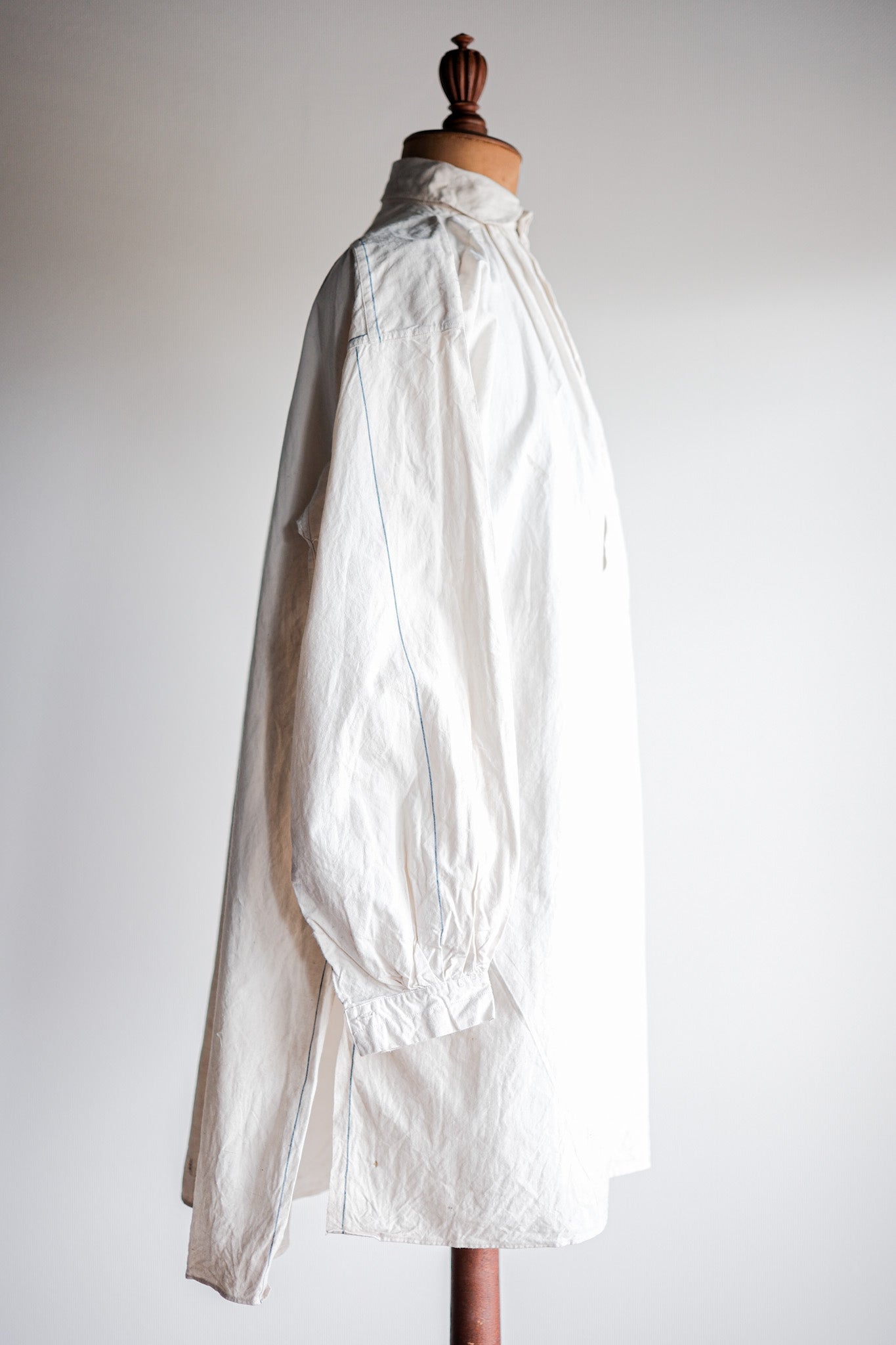 【Late 19th C】French Army of Africa Cotton Linen Coronial Shirt "Dead Stock"