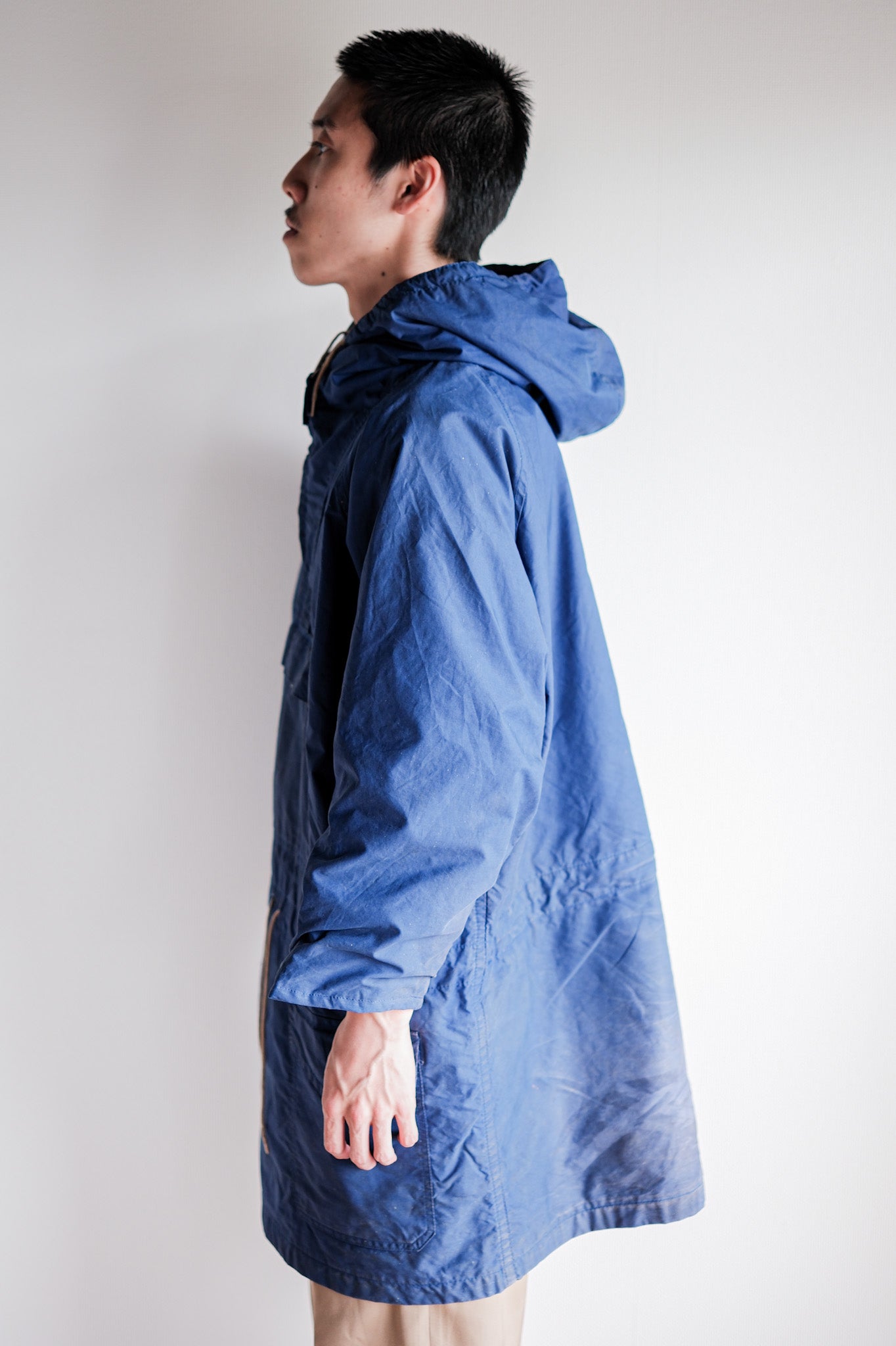 【~60's】British Vintage Blue Ventile Smock Size.LARGE "Blacks Of Greenock"