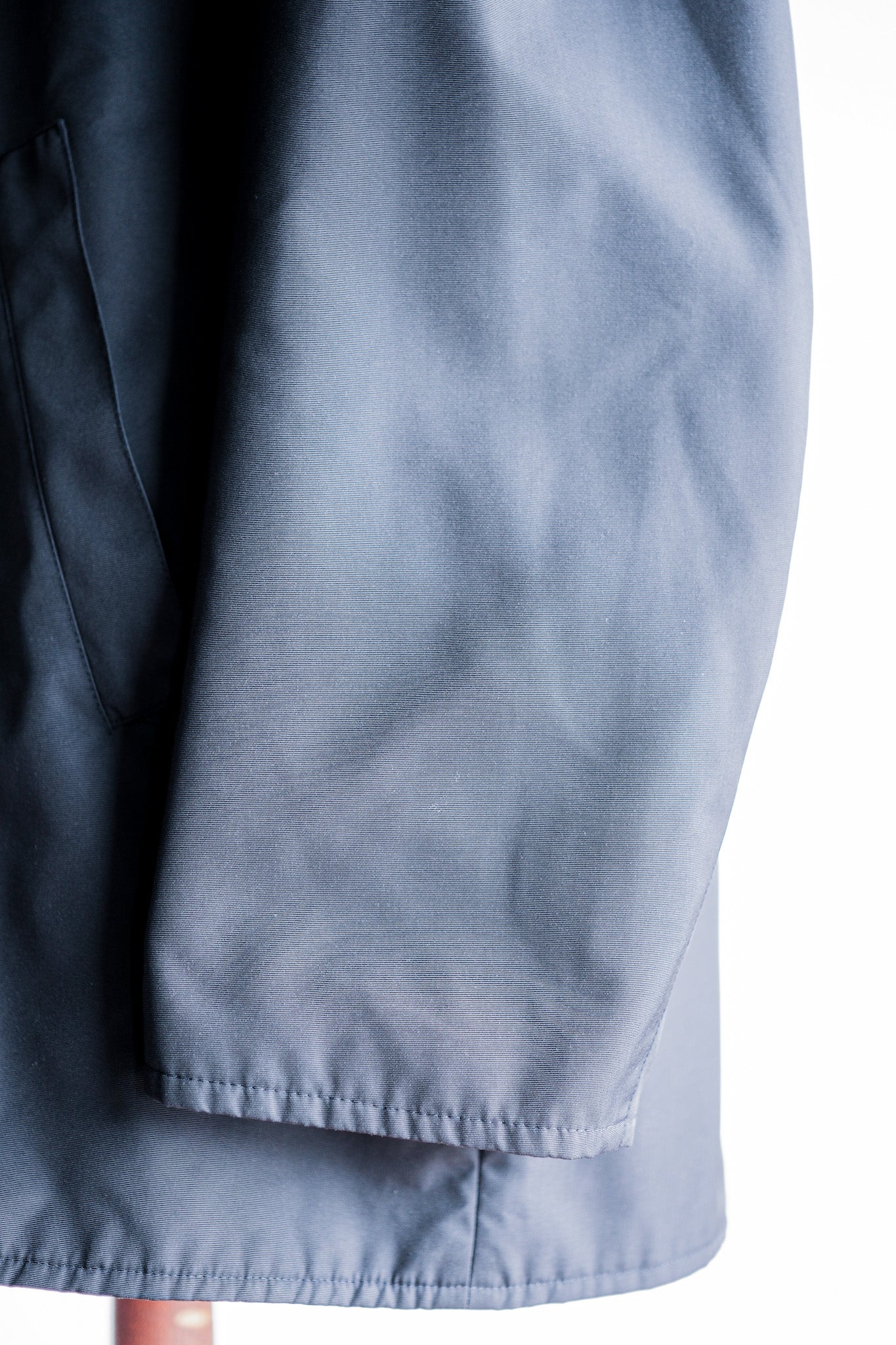 【~90's】Old Hermès Paris Navy Polyamide Harf Coat Size.56