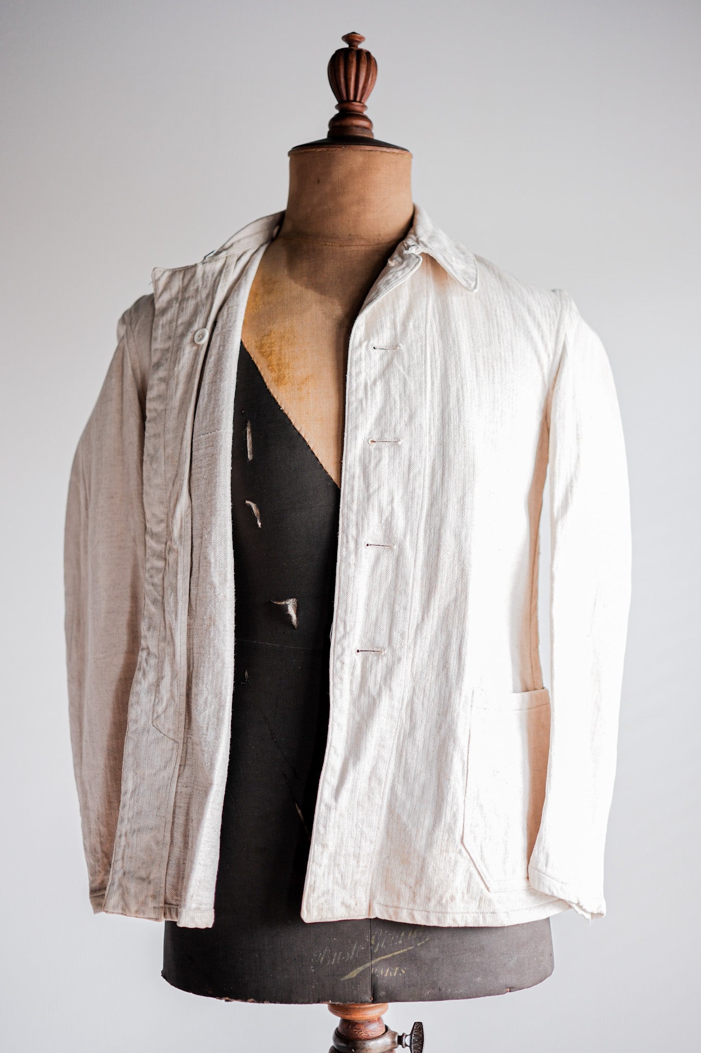 【~40's】German Air Force Drillich HBT Linen Jacket "Luftwaffe"