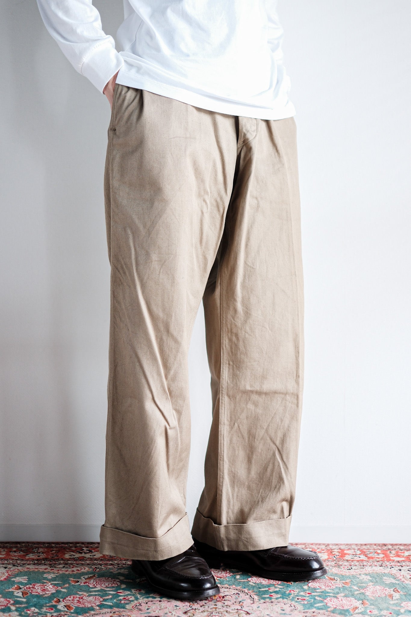 【~60's】French Army M52 Chino Trousers Size.22 "Dead Stock"