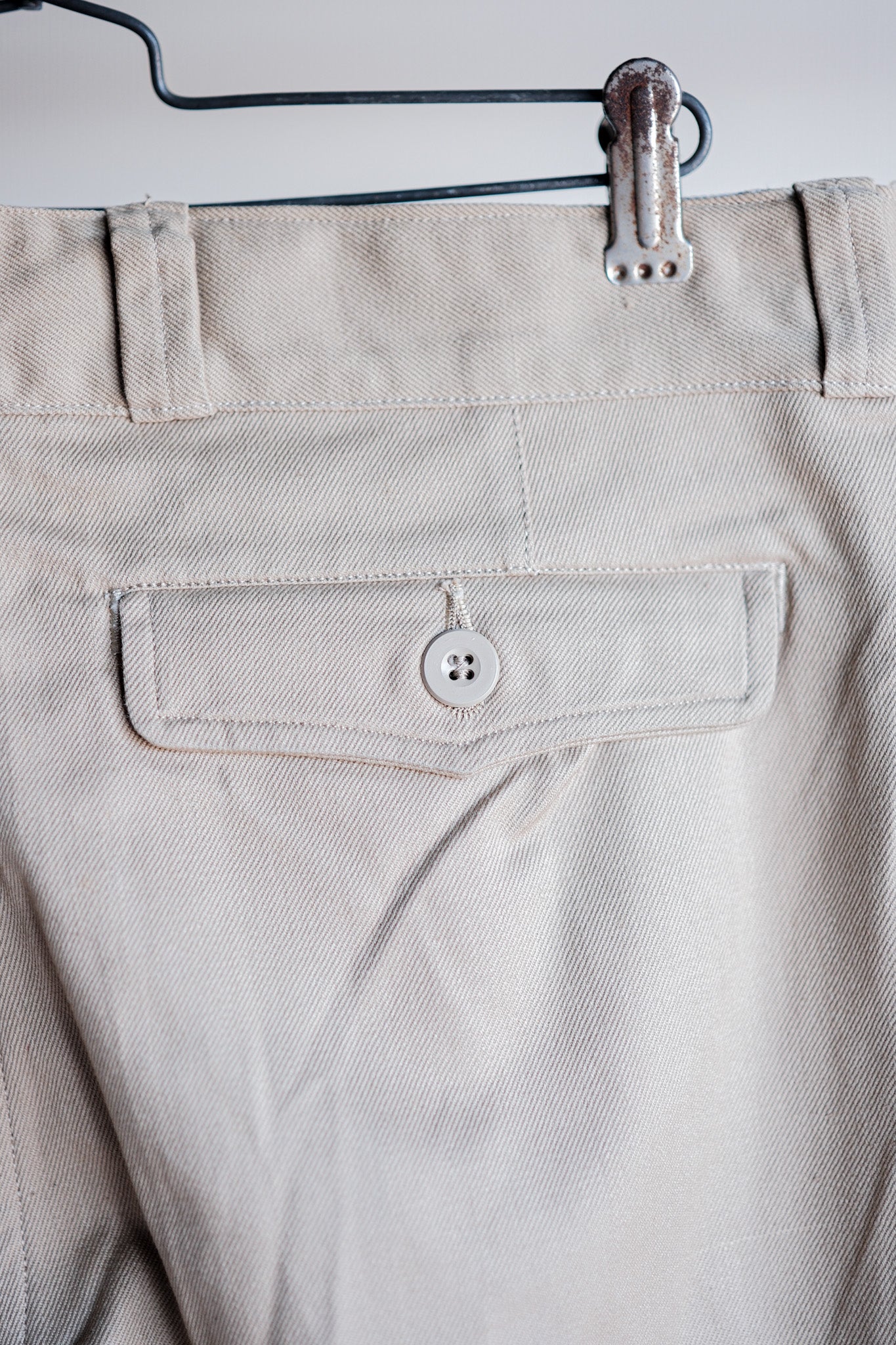 【~50's】French Army M52 Chino Trousers Size.12 "Dead Stock"