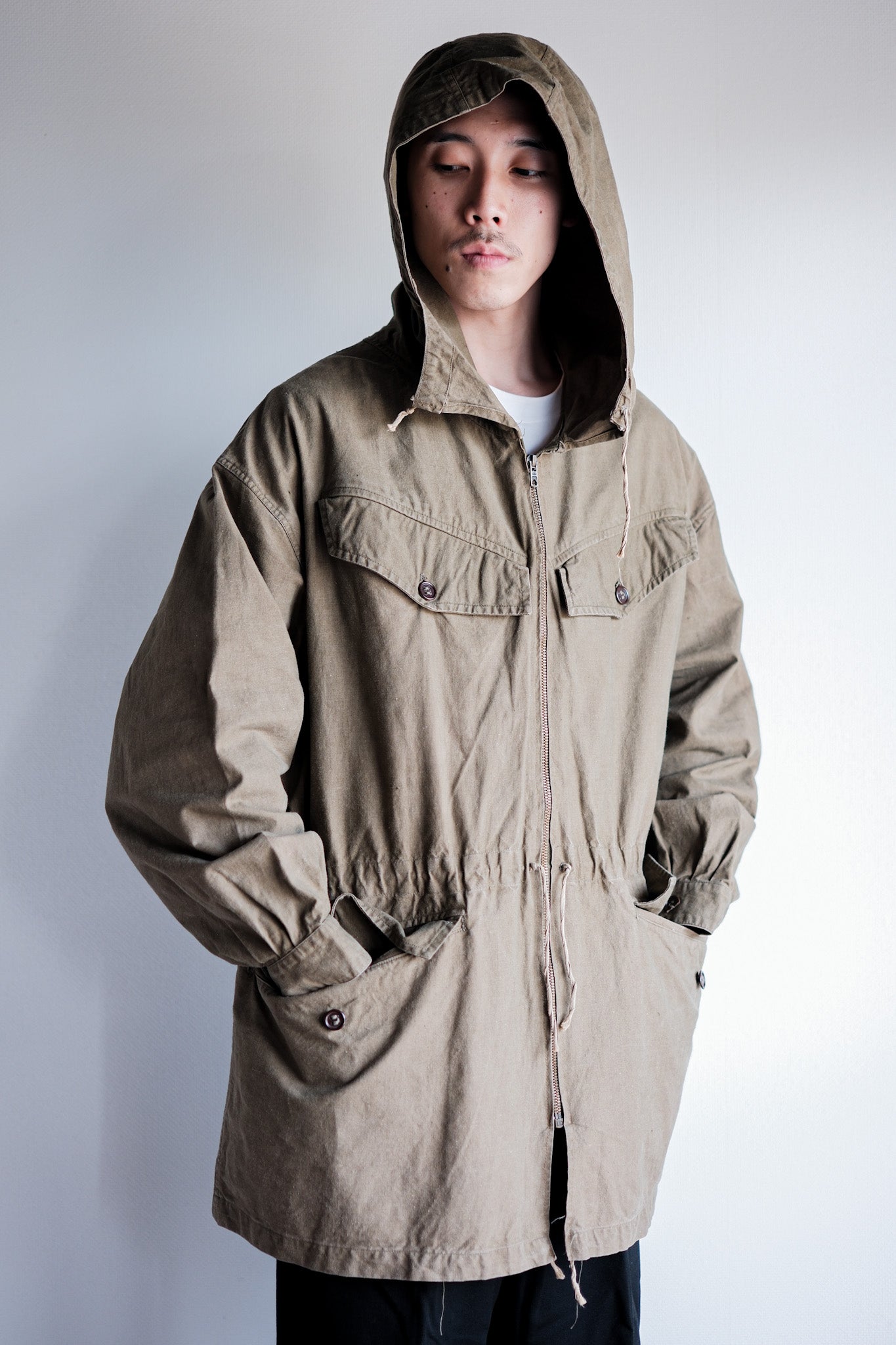 【~60's】French Army Alpine Mountain Smock Parka Size.22 "Modified"