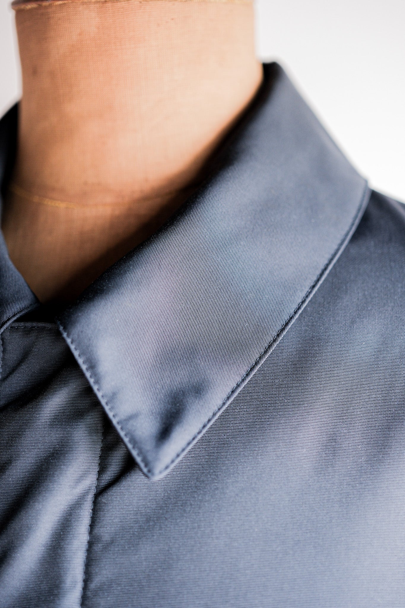 【~90's】Old Hermès Paris Navy Polyamide Harf Coat Size.56