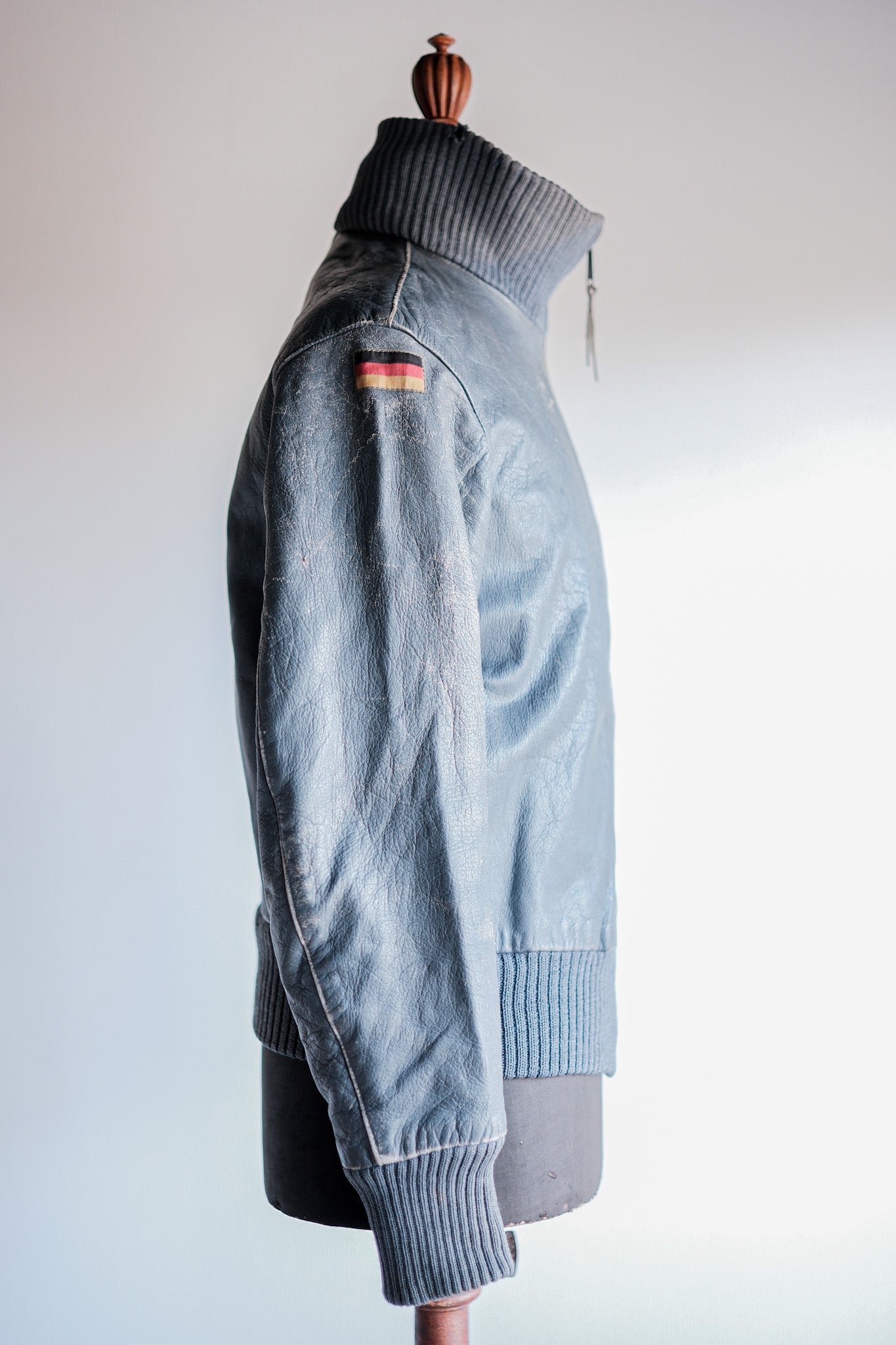 【~70’s】West German Air Force Pilot Leather Jacket Size.3