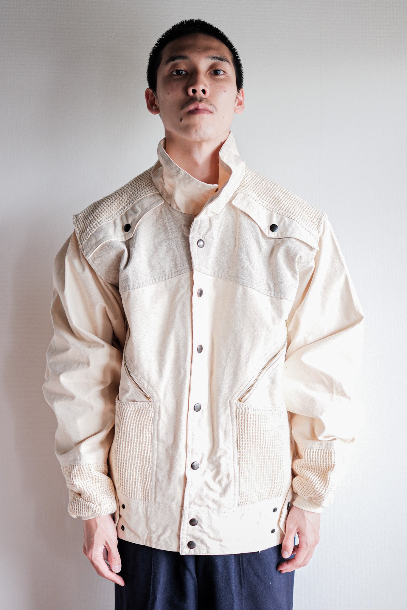 【~70's】French Vintage Multi Pocket Cotton Jacket