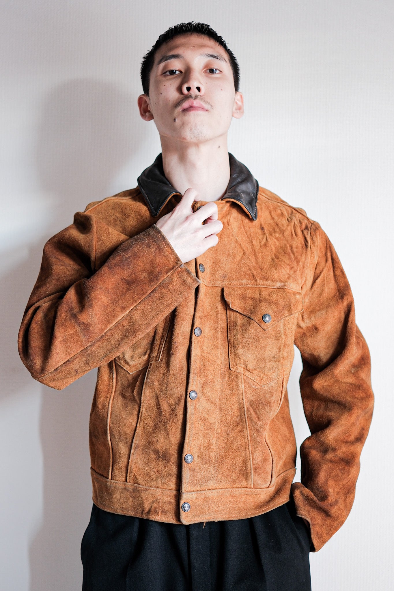 【~50’s】Vintage Levi’s Suede Leather Jacket "Short Horn"