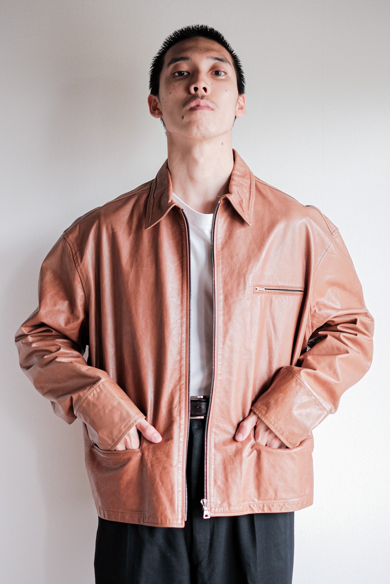 【~90’s】Old JIL SANDER Leather Jacket Size.48