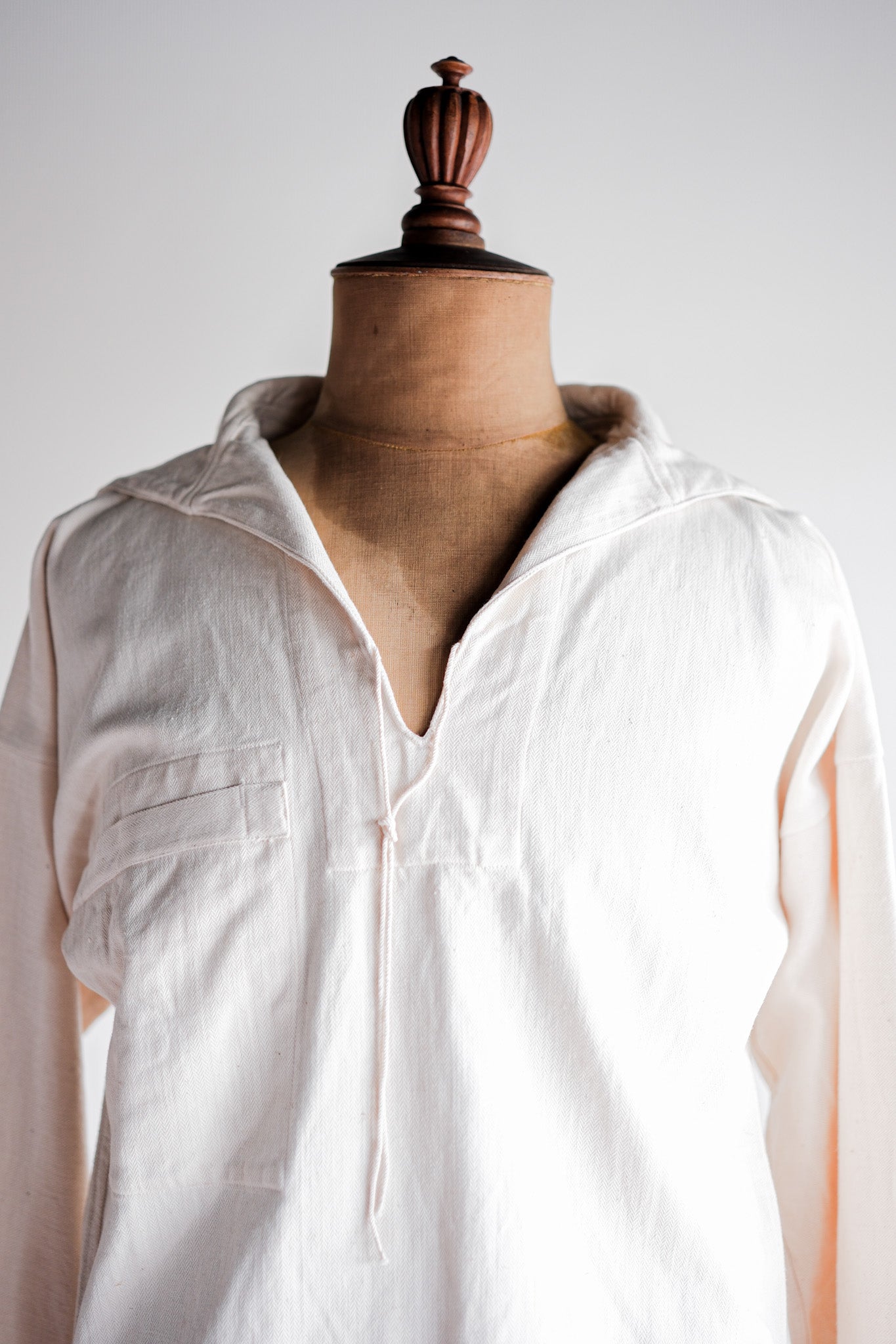 【~40's】German Navy Drillich HBT Linen Sailor Smock "KM"