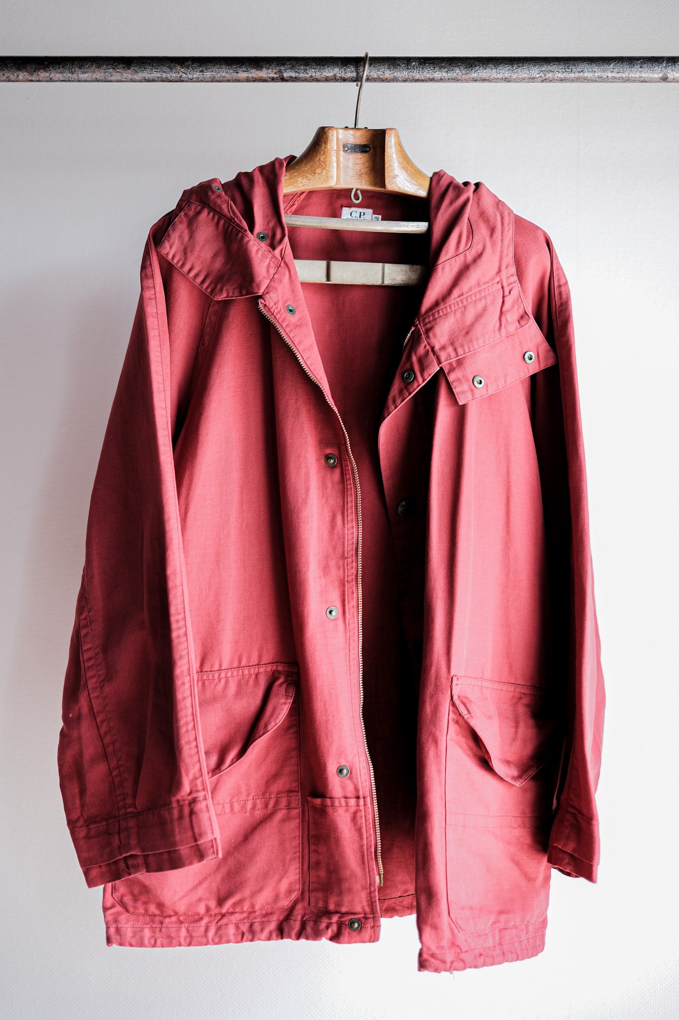 【~80’s】Old C.P.Company Garment Dyed Cotton Linen Parka Size.48