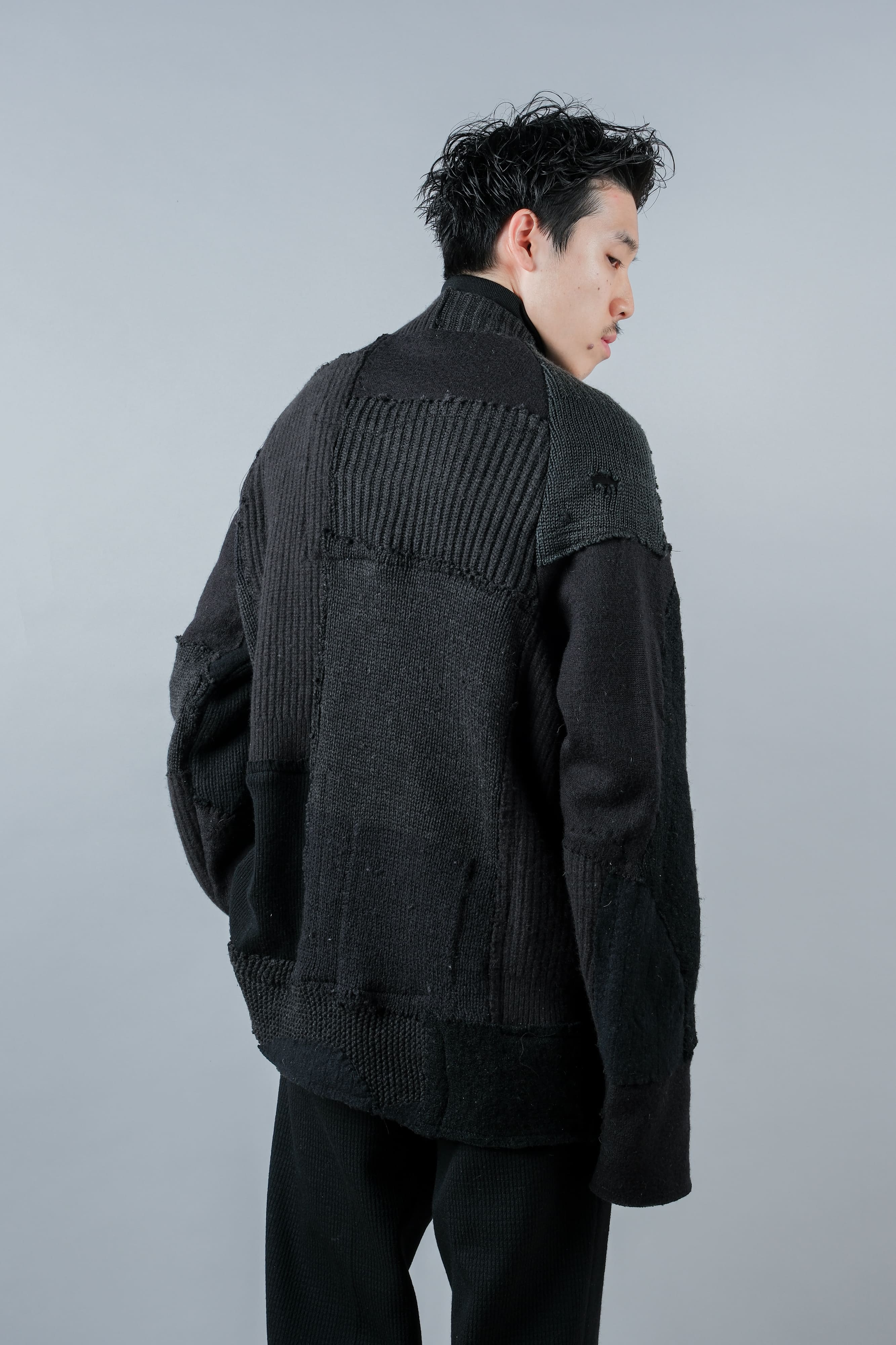 【PROPOSITION】German & French Wool Fabric Double Breasted Knit Jacket