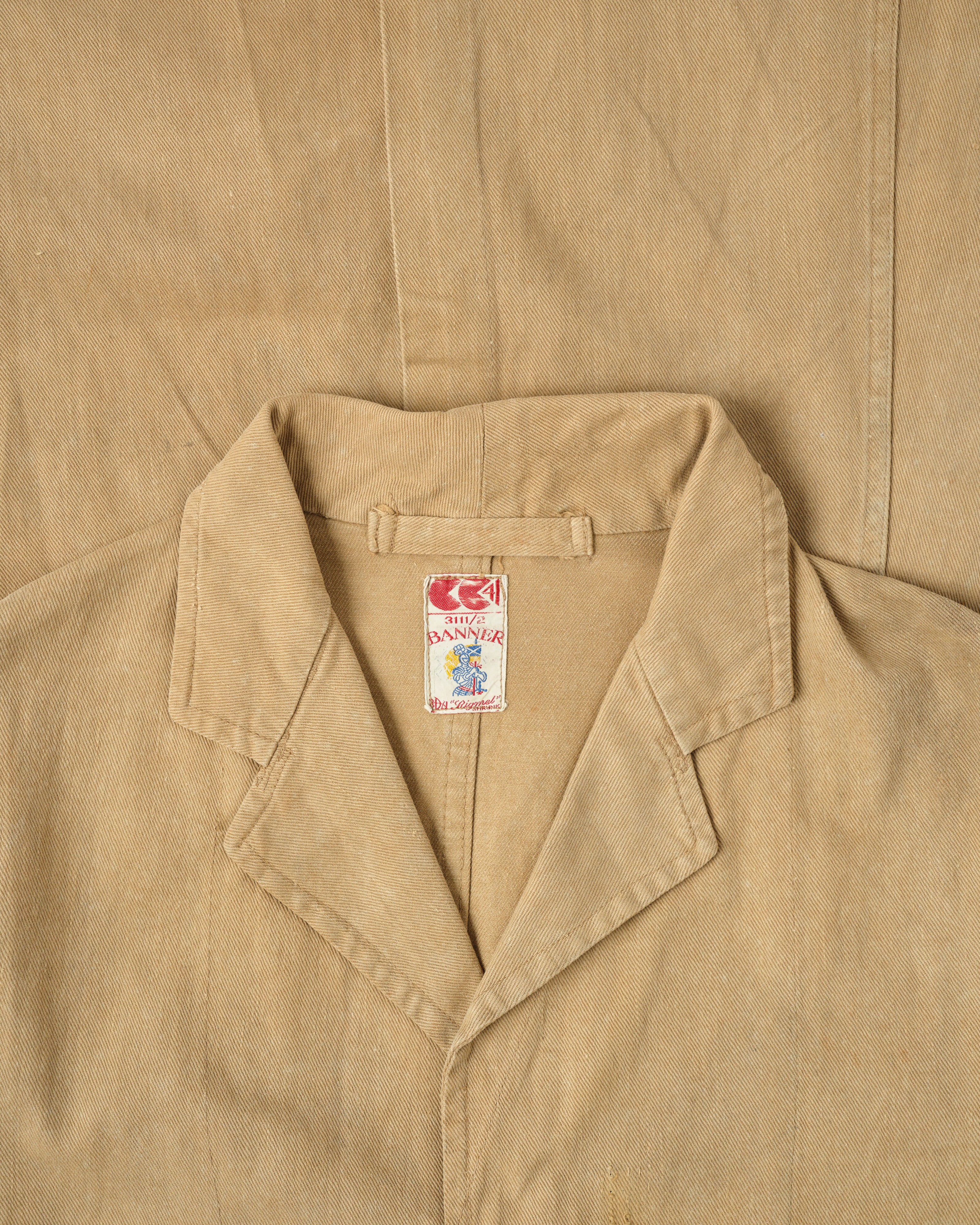 【~50's】British Vintage Khaki Cotton Drill Work Coat "CC41"