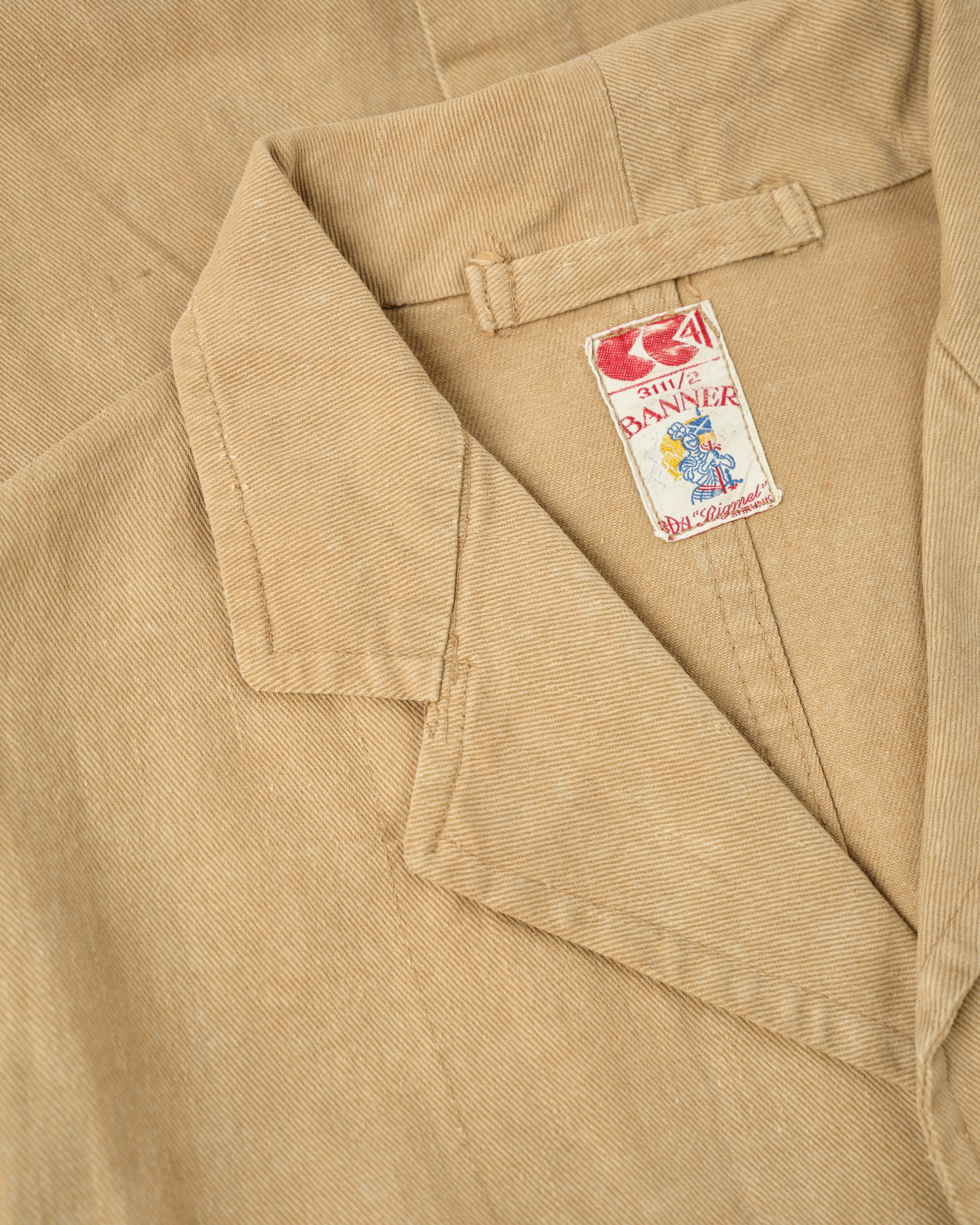 【~50's】British Vintage Khaki Cotton Drill Work Coat "CC41"