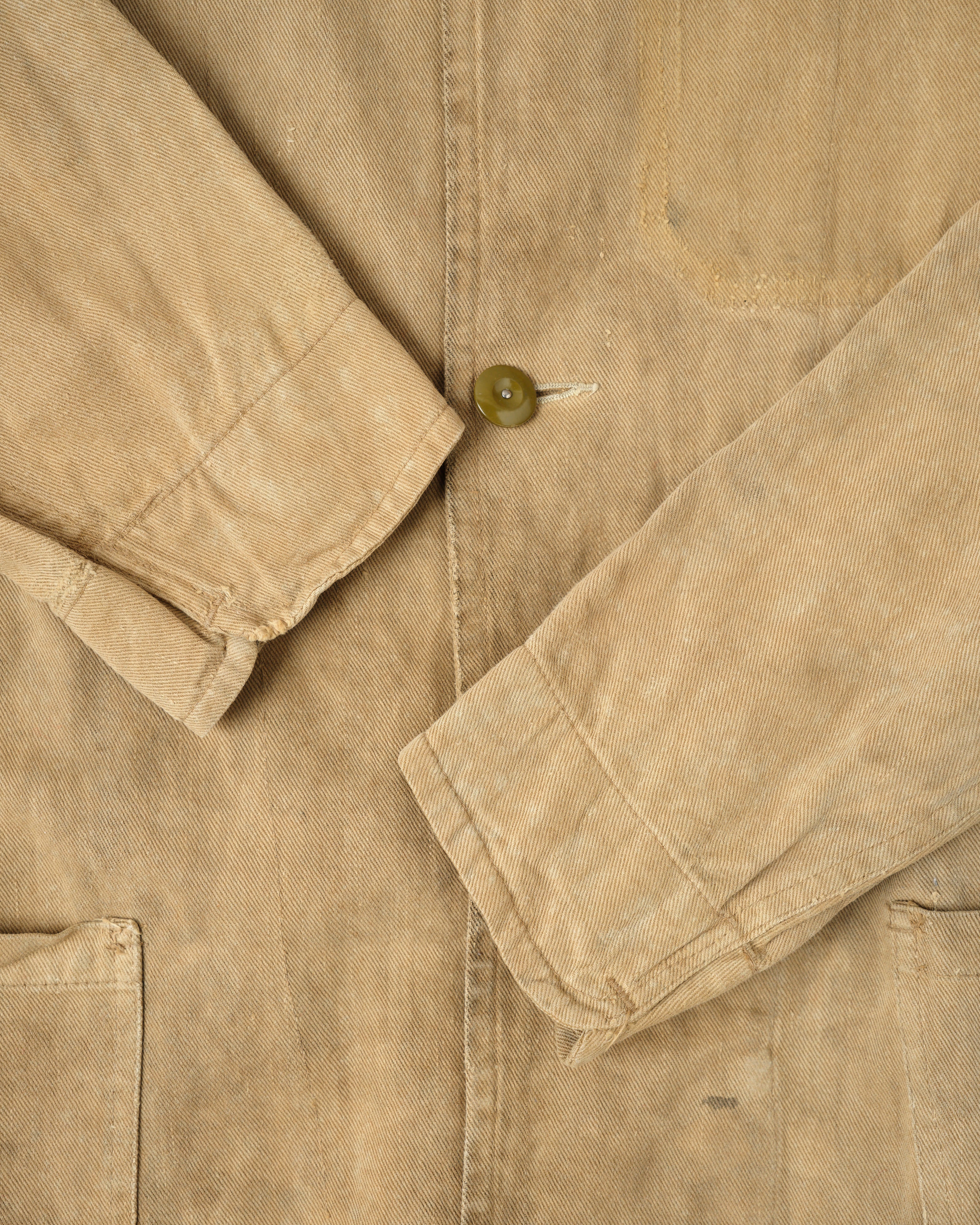 【~50's】British Vintage Khaki Cotton Drill Work Coat "CC41"