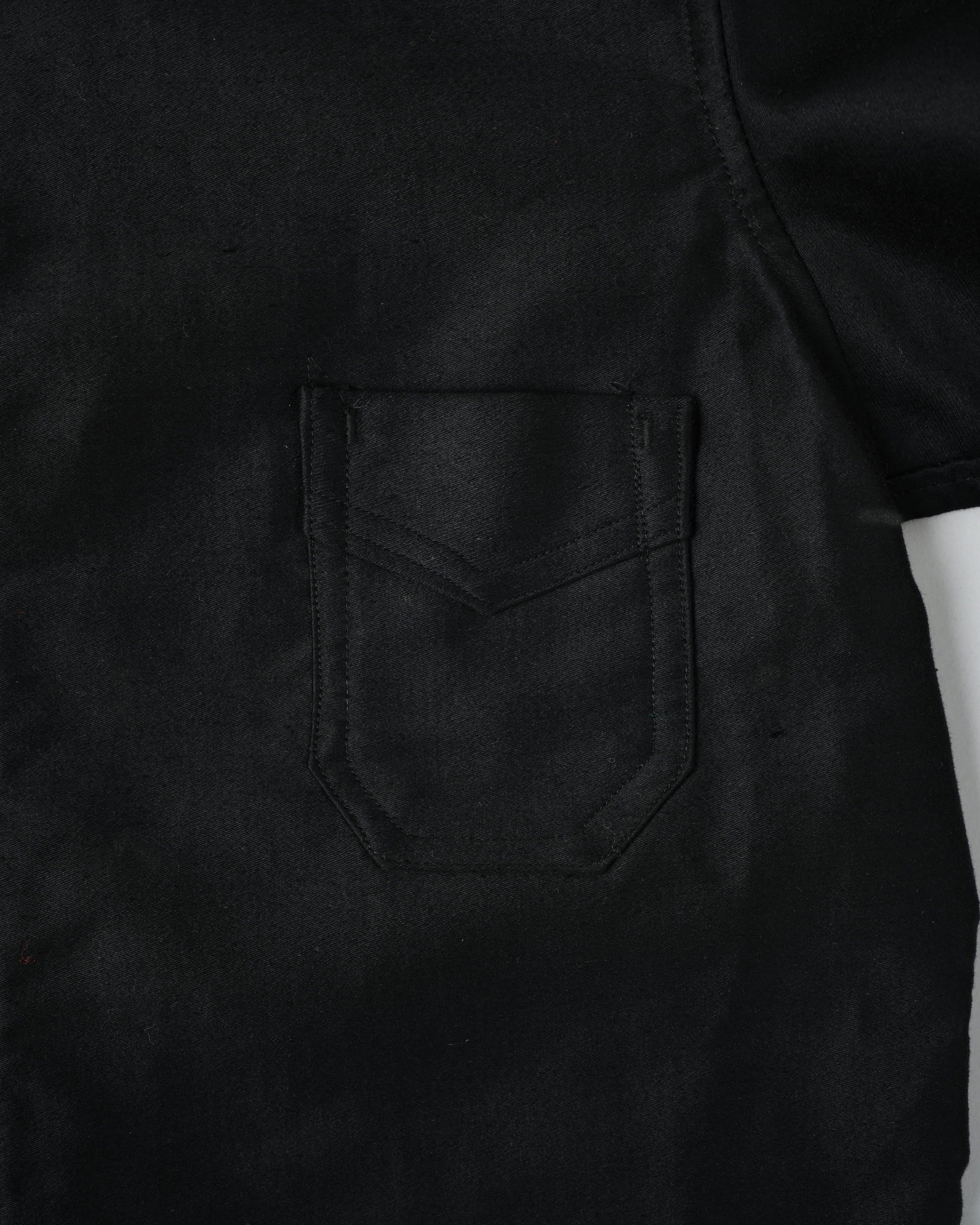 【~30’s】French Vintage Black Moleskin Work Jacket