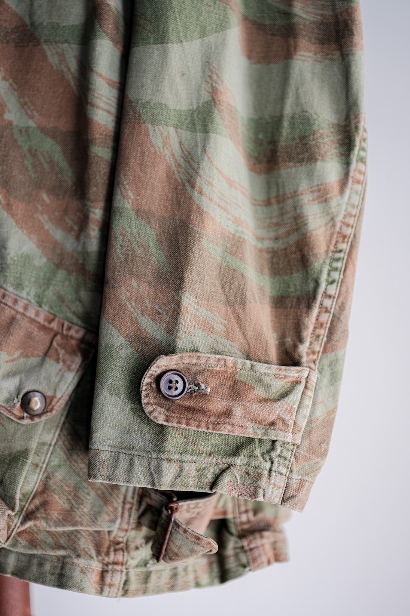 【~50's】French Army TAP47/53 Lizard Camouflage Paratrooper Jacket Size.46