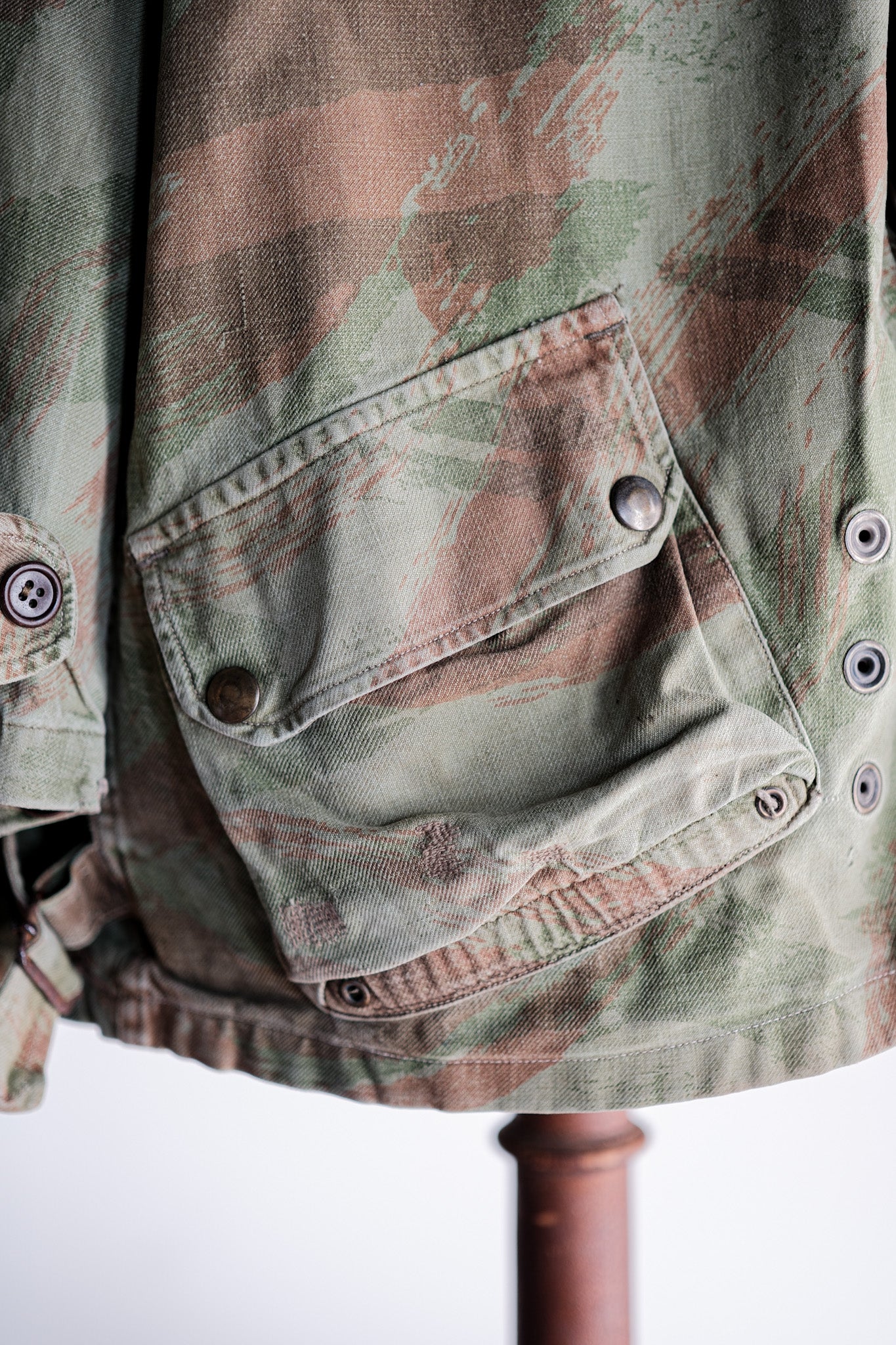 【~50's】French Army TAP47/53 Lizard Camouflage Paratrooper Jacket Size.46