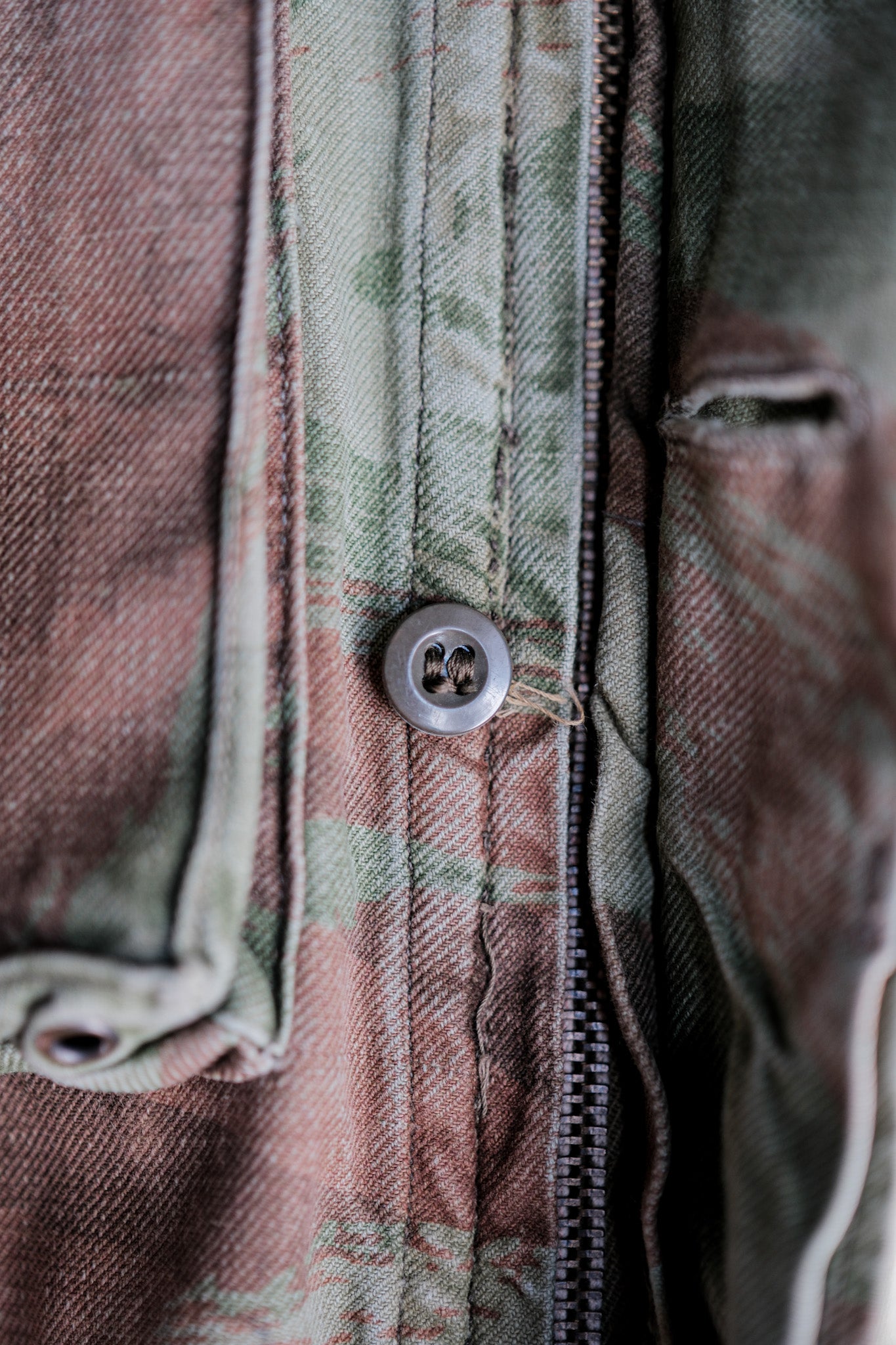 【~50's】French Army TAP47/53 Lizard Camouflage Paratrooper Jacket Size.46