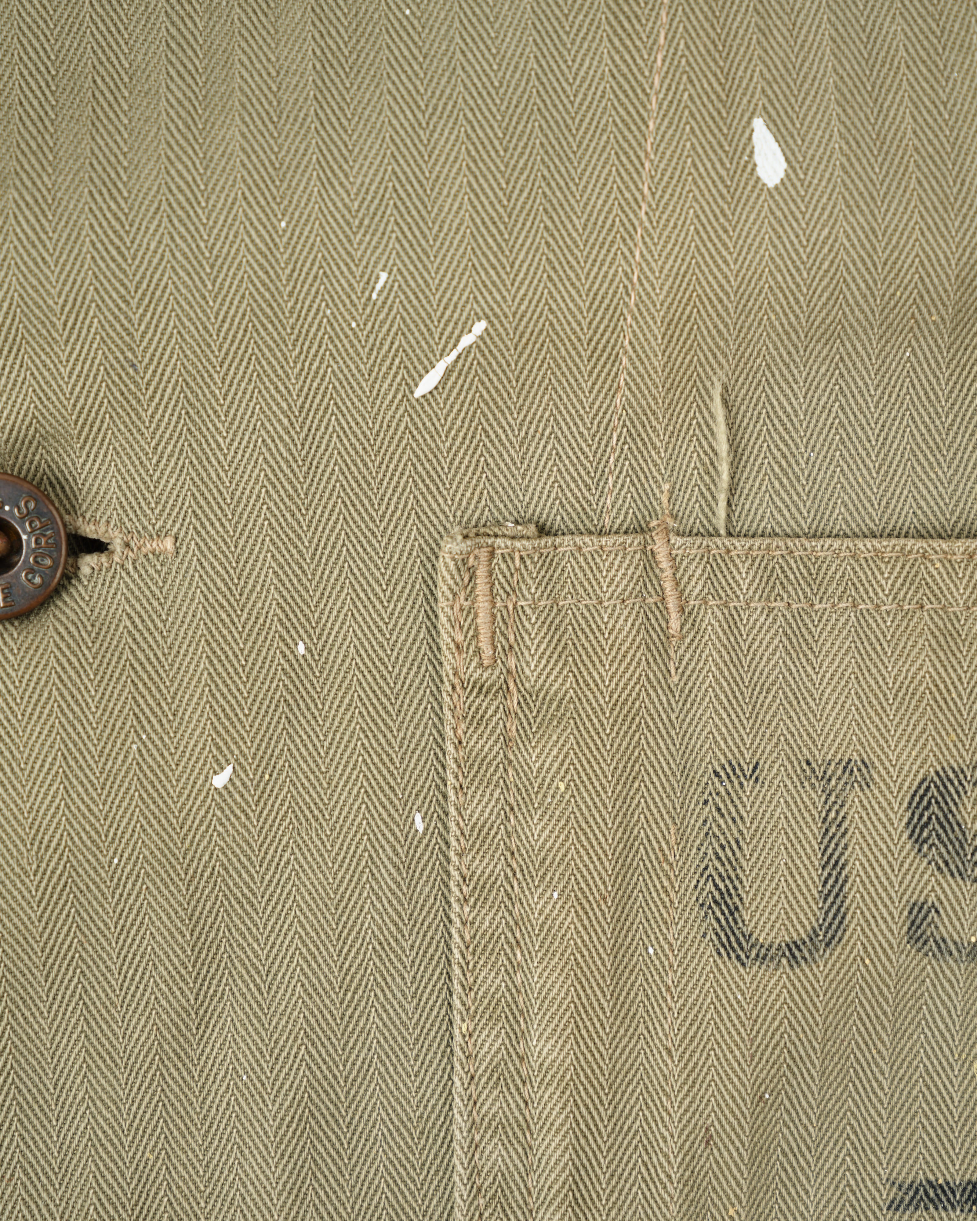 【~40's】WWⅡ U.S.M.C P-41 HBT Utility Jacket "Crazy Paint"