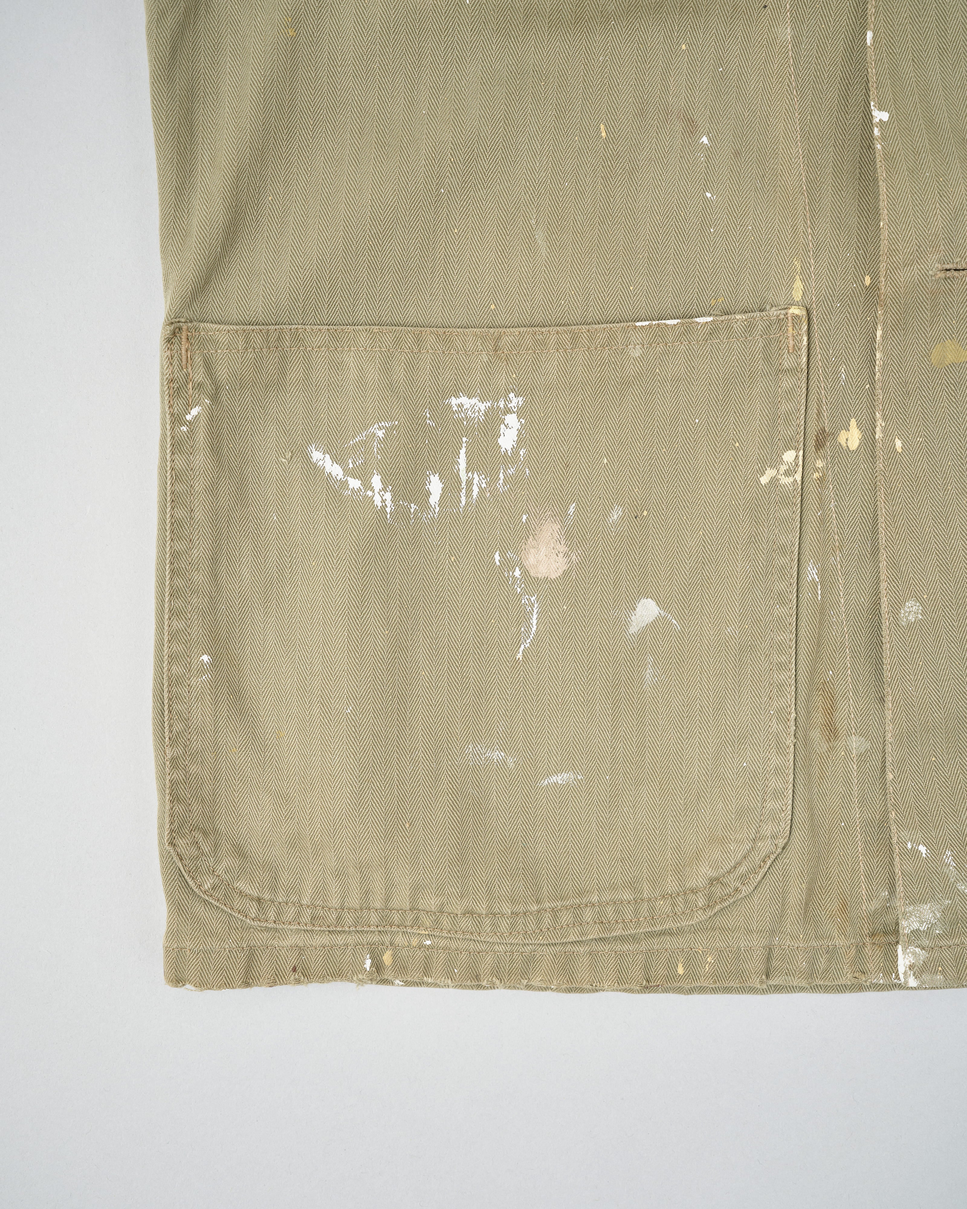 【~40's】WWⅡ U.S.M.C P-41 HBT Utility Jacket "Crazy Paint"