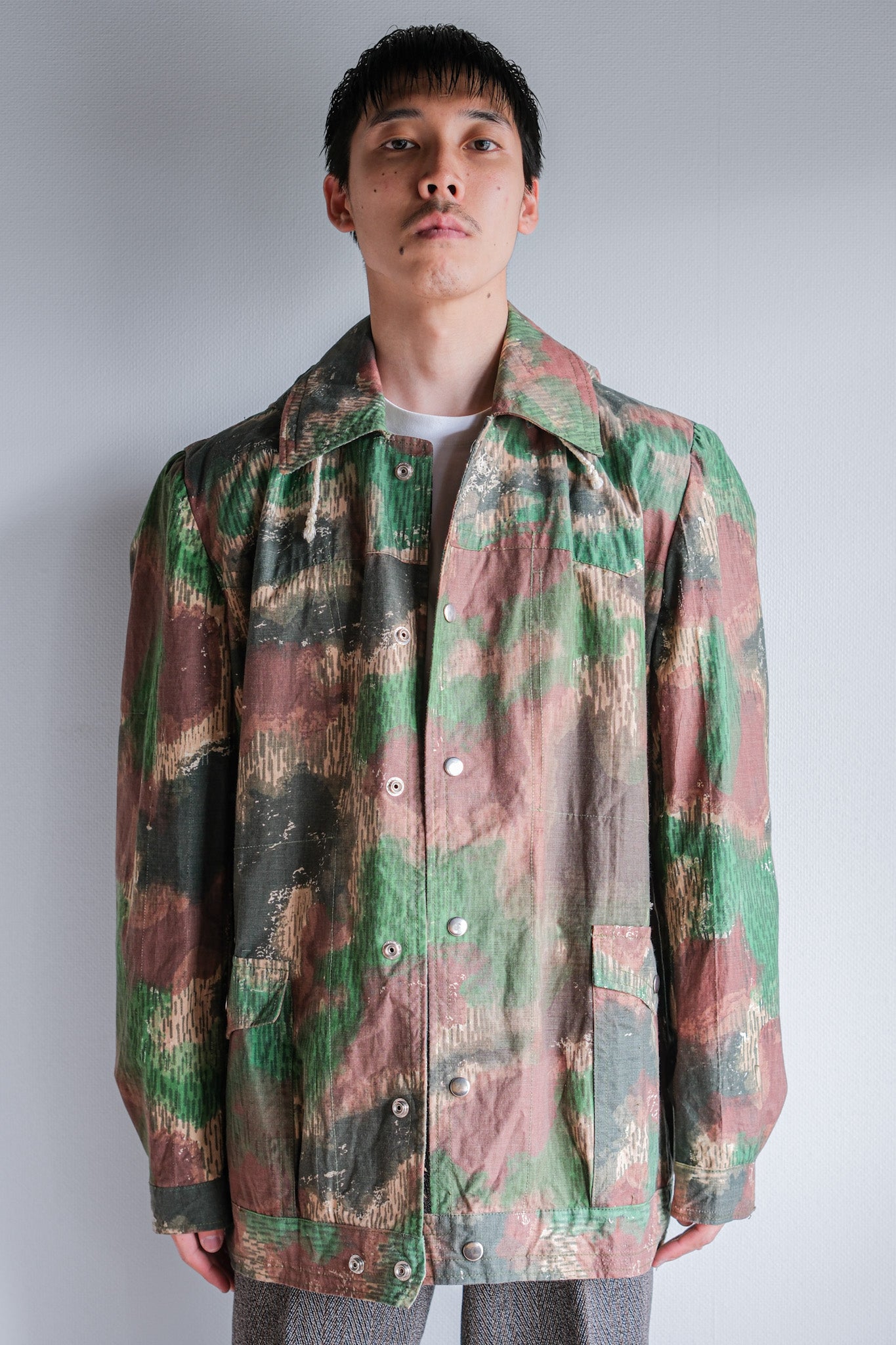 【~60's】Czechoslovakian Army Sumpfmuster Pattern Camouflage Jacket With Hood "Localmade"